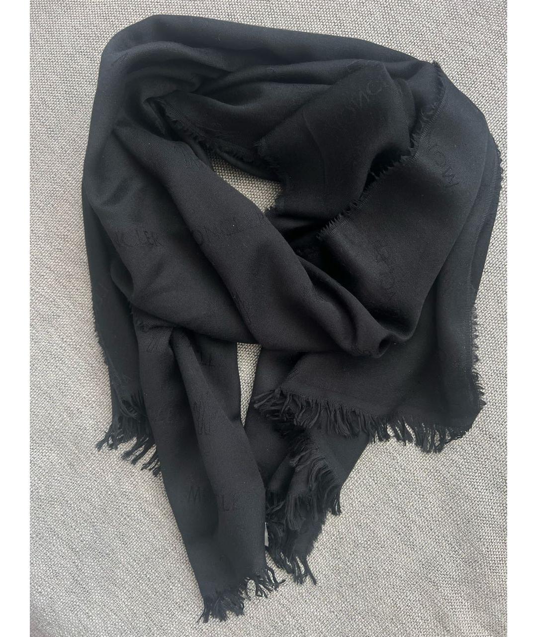 MONCLER Черный шарф, фото 6
