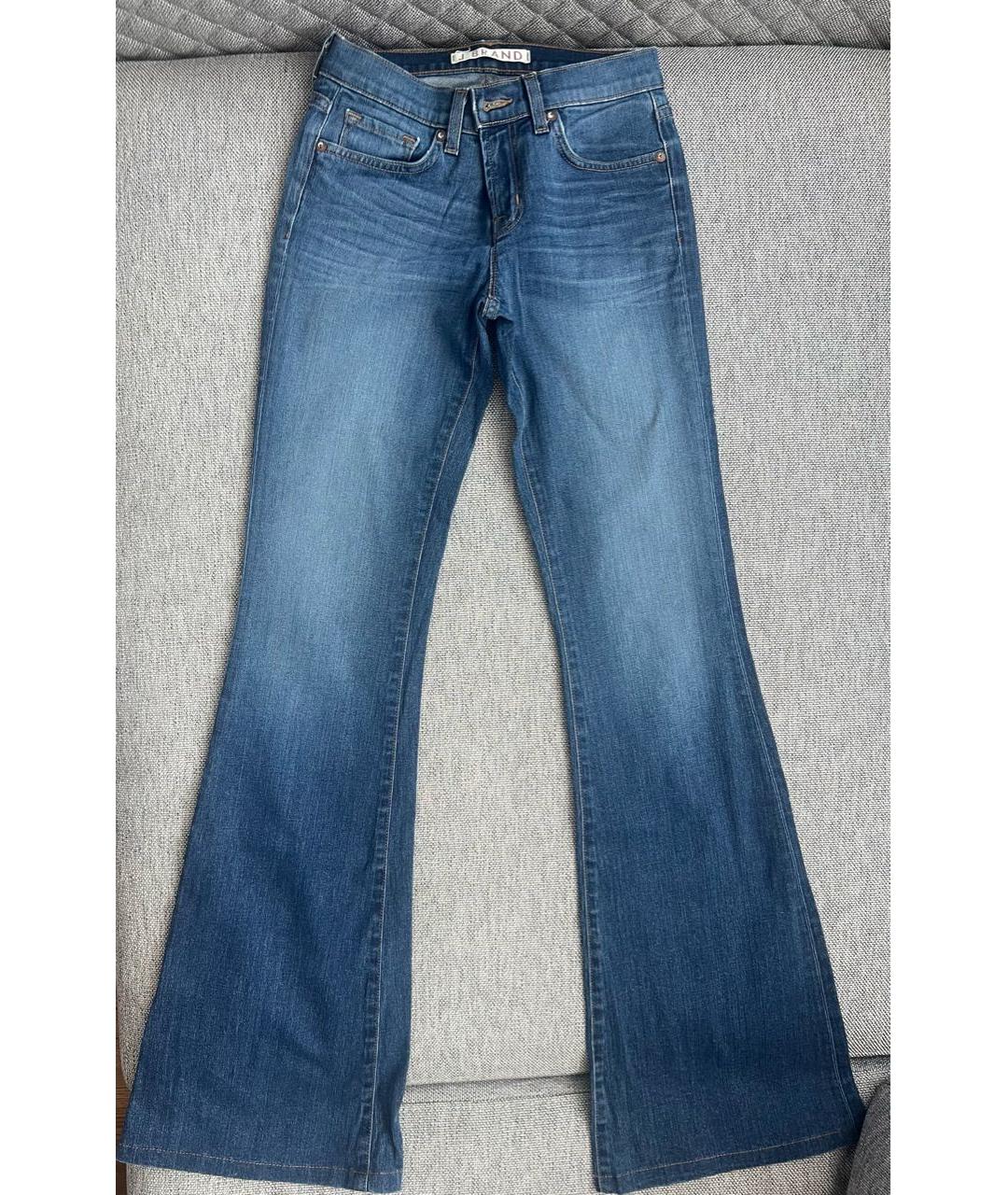 JBRAND Синие хлопко-эластановые джинсы клеш, фото 8
