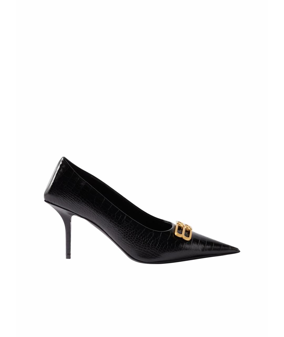 BALENCIAGA Черные кожаные туфли, фото 1
