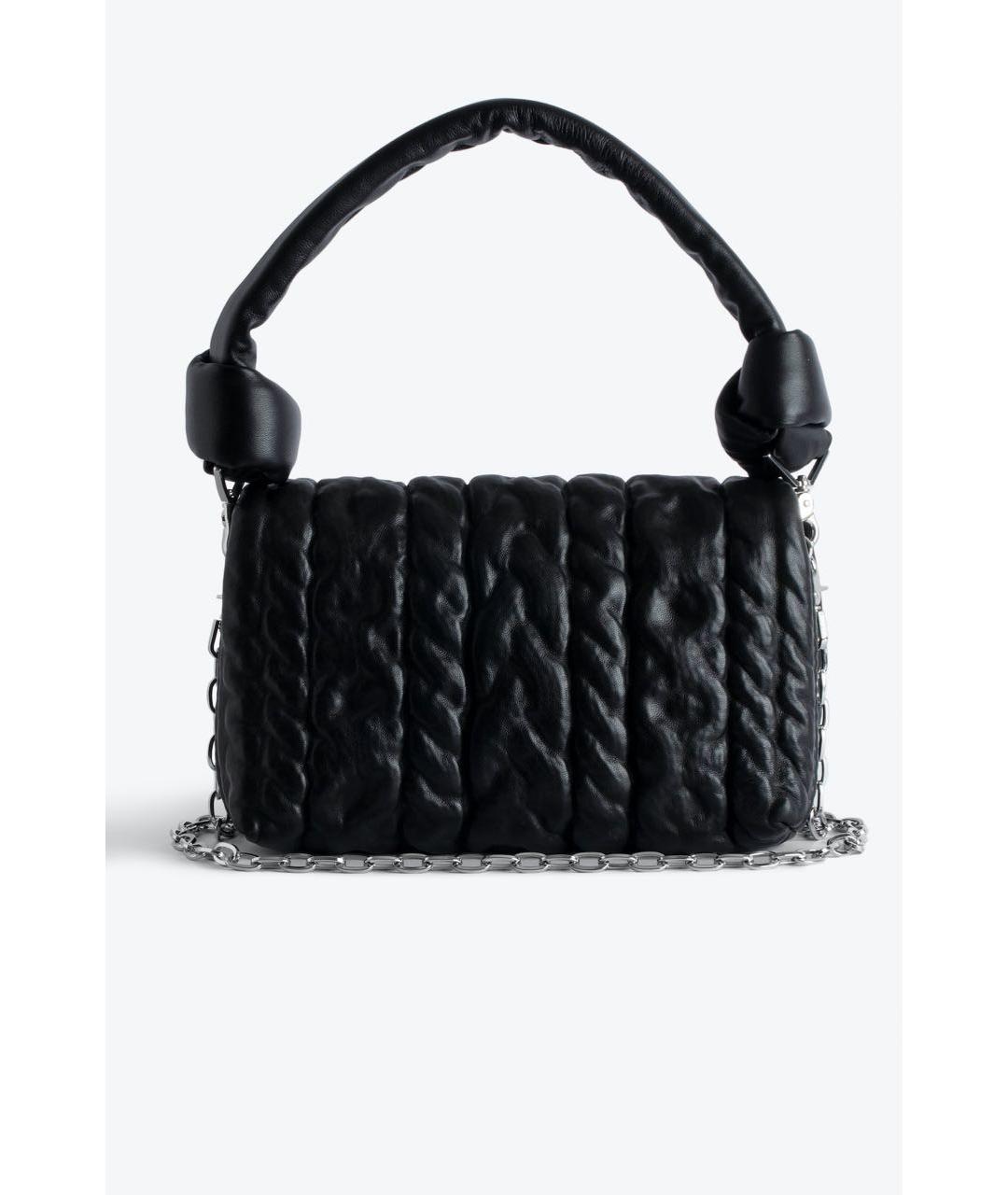 ZADIG & VOLTAIRE Черная кожаная сумка через плечо, фото 5