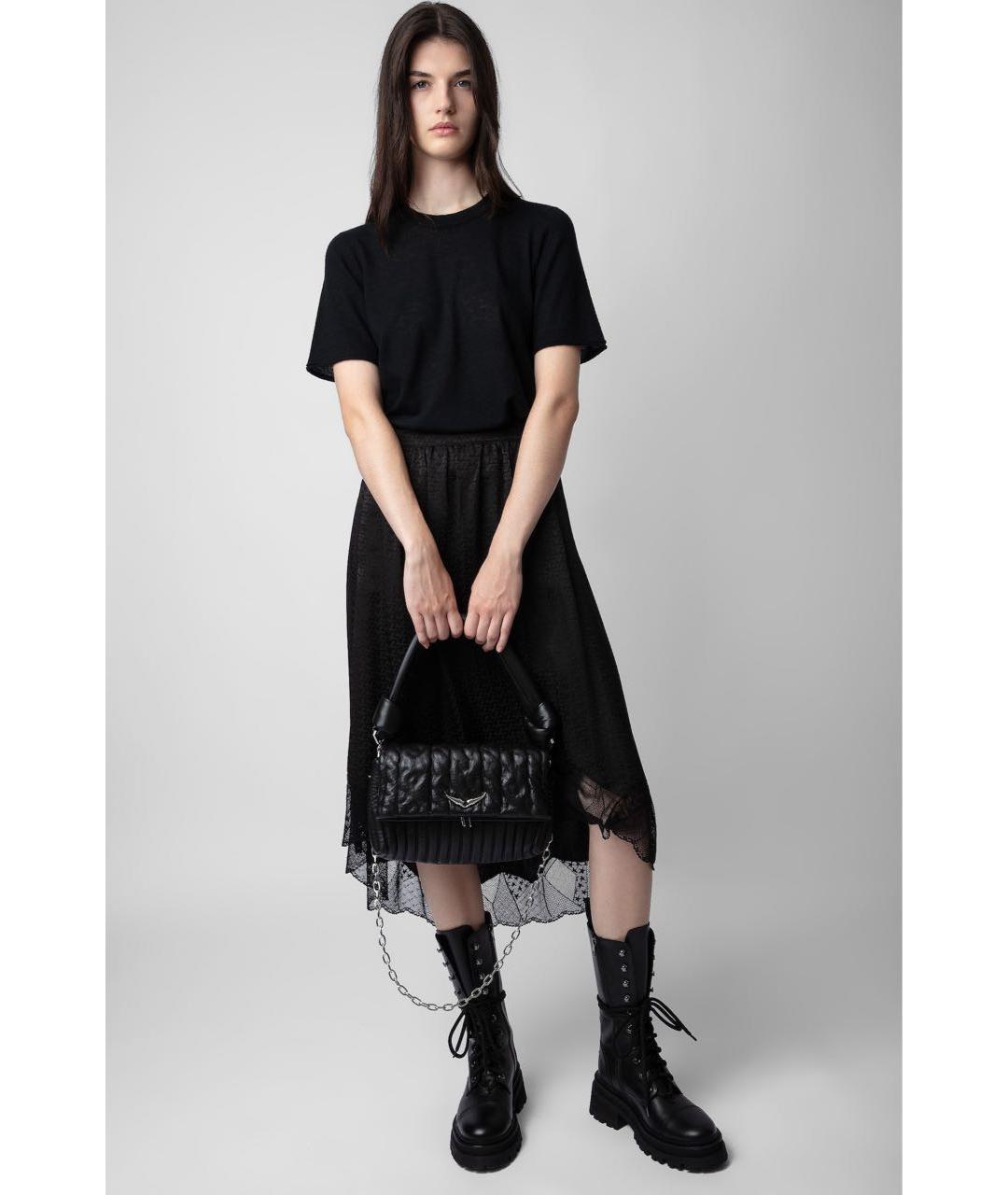 ZADIG & VOLTAIRE Черная кожаная сумка через плечо, фото 3