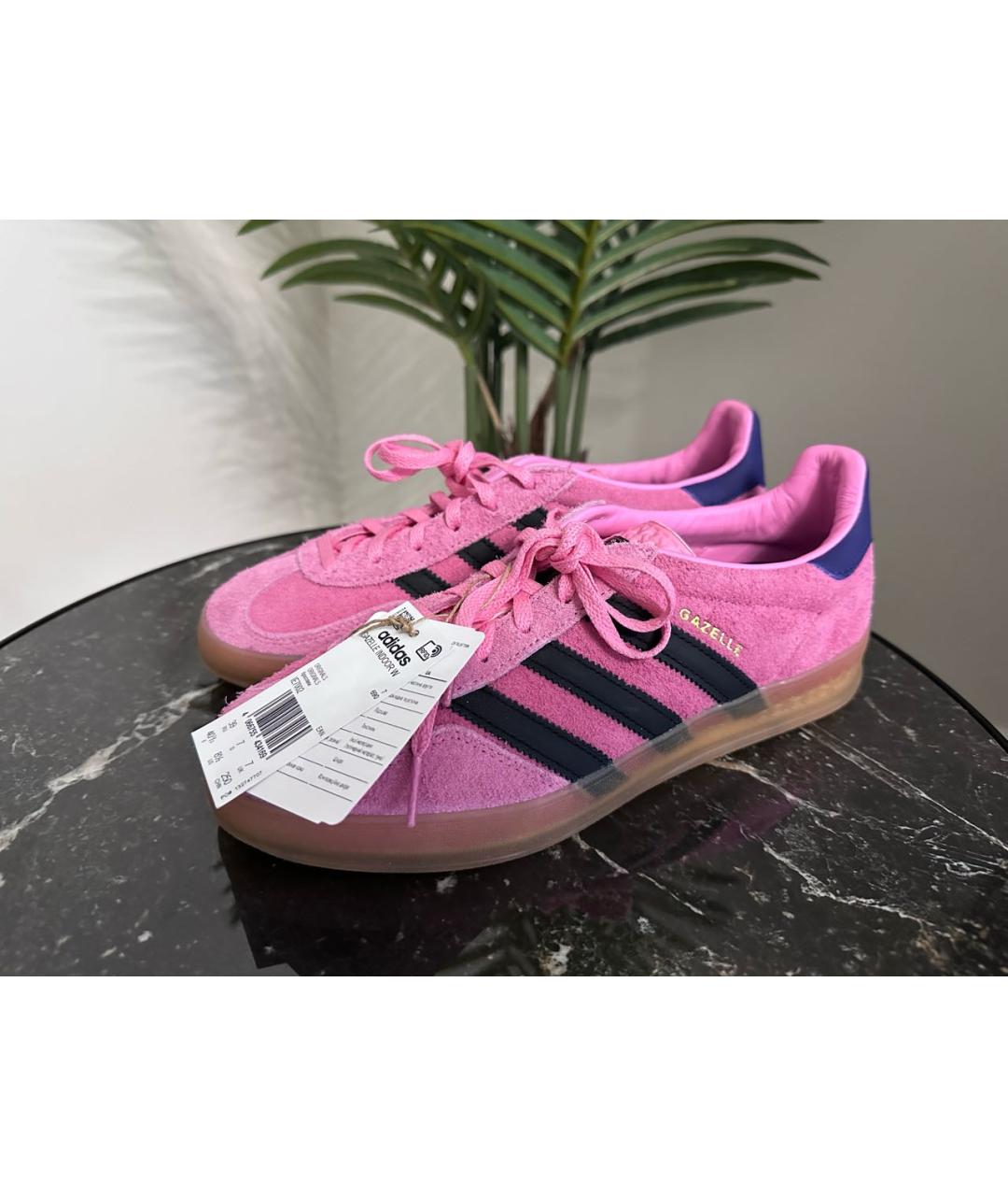 ADIDAS Розовые замшевые кроссовки, фото 5