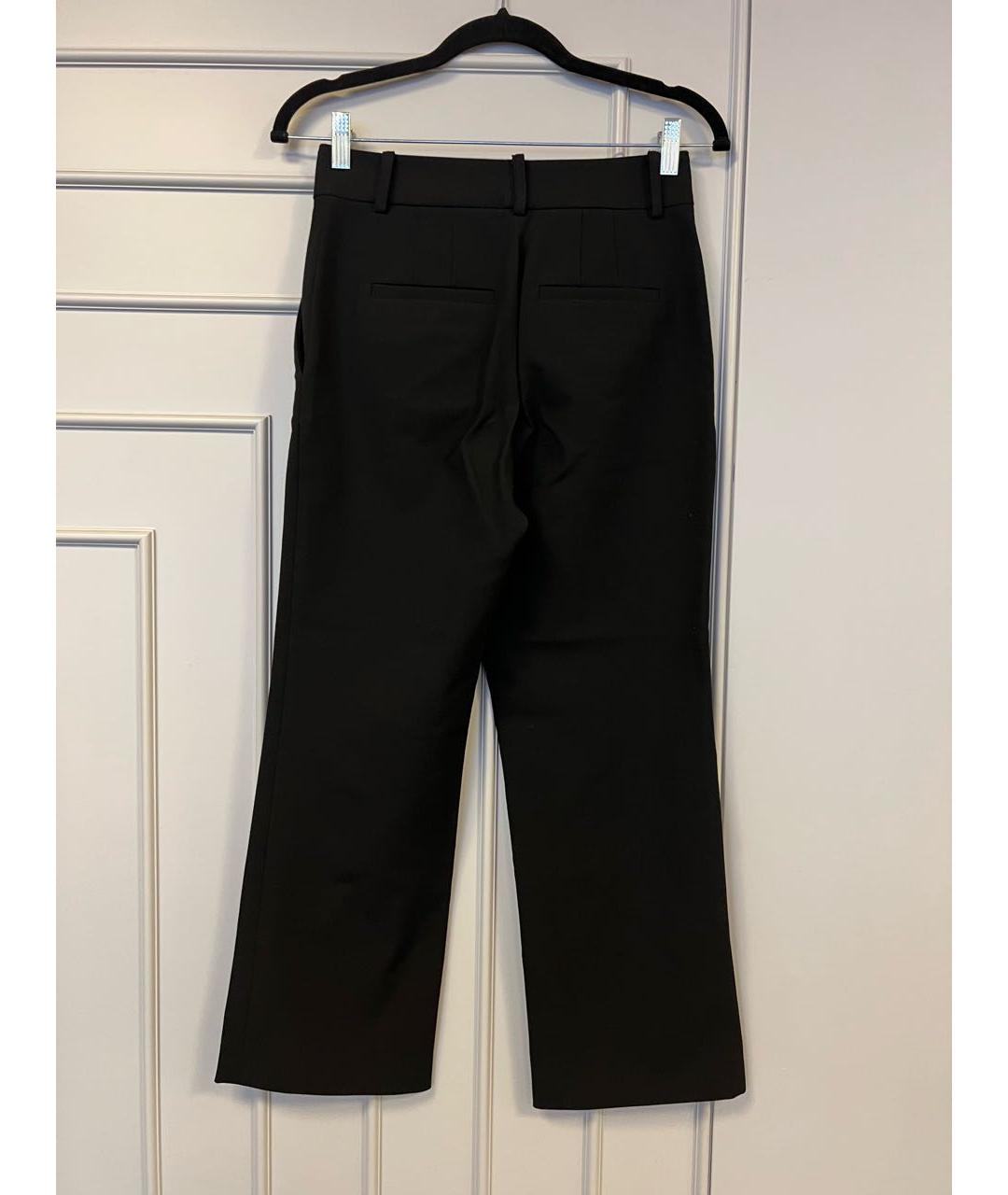 TIBI Черные полиэстеровые брюки узкие, фото 2