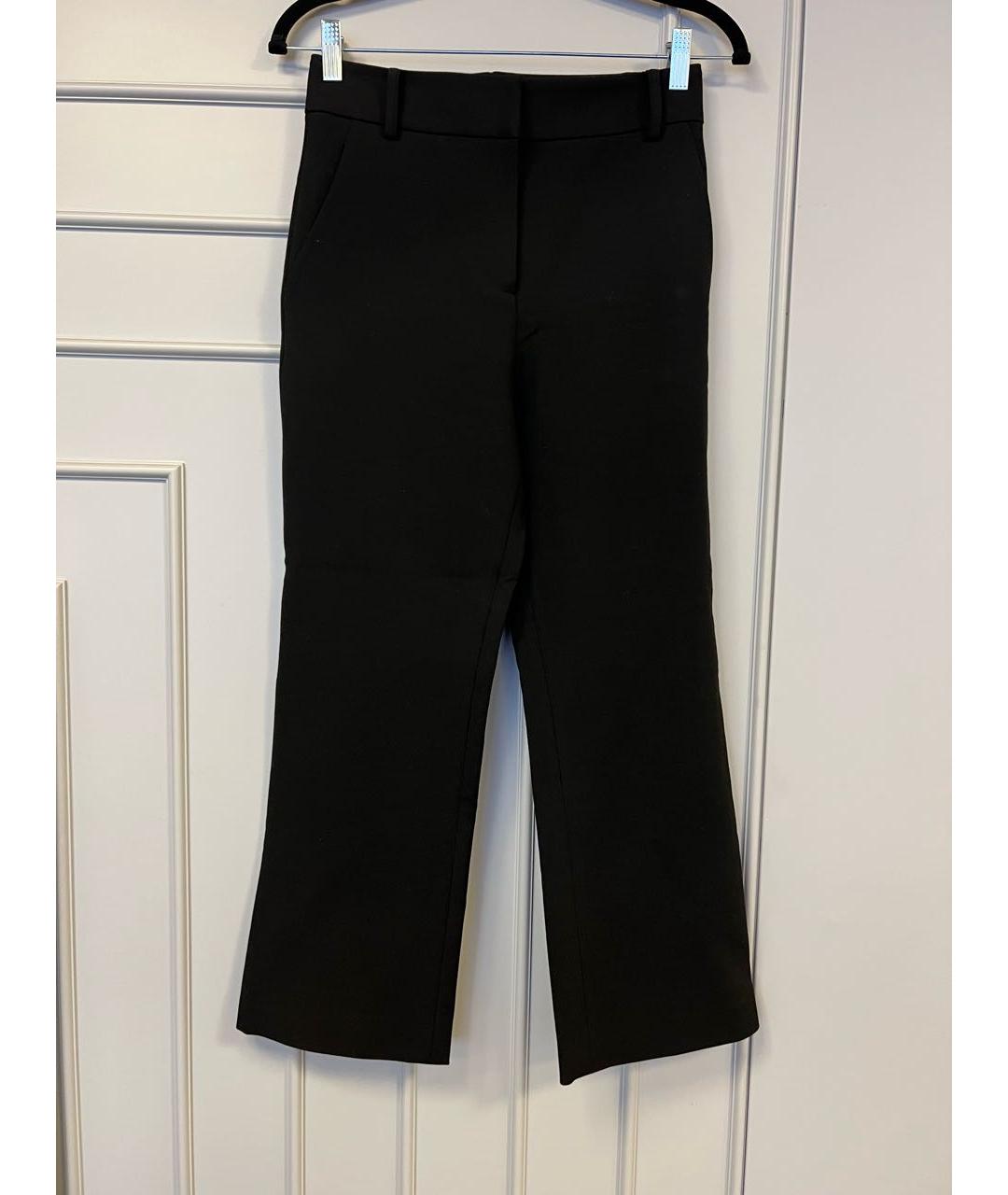 TIBI Черные полиэстеровые брюки узкие, фото 6