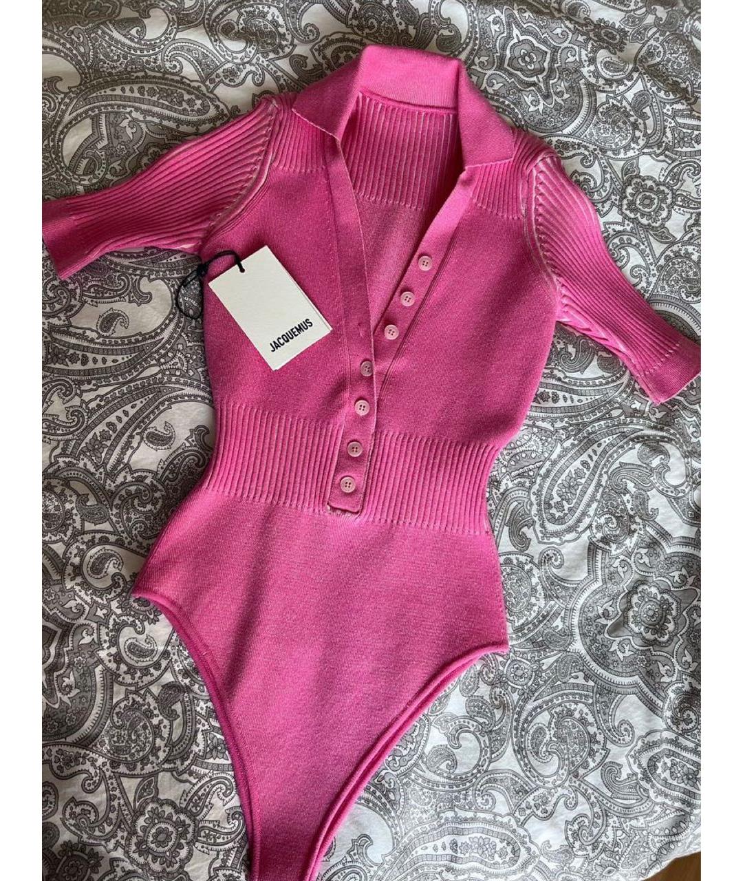 JACQUEMUS Розовый вискозный джемпер / свитер, фото 2