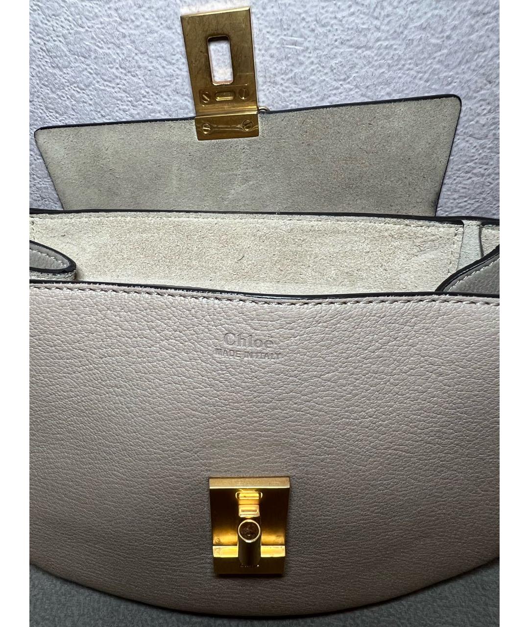 CHLOE Бежевая кожаная сумка через плечо, фото 5
