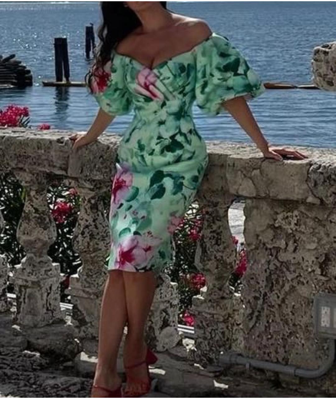 BADGLEY MISCHKA Мульти полиэстеровое коктейльное платье, фото 6