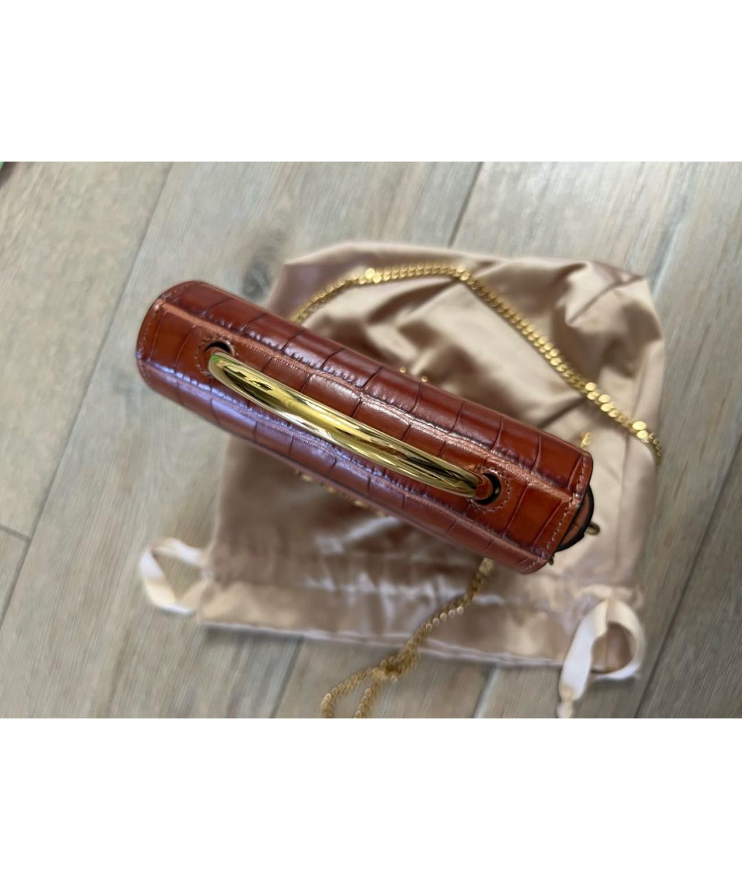 CHLOE Коричневая кожаная сумка с короткими ручками, фото 3
