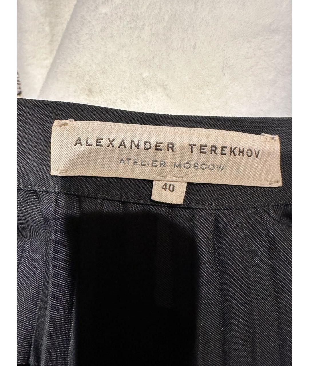 ALEXANDER TEREKHOV Антрацитовая полиэстеровая юбка макси, фото 3