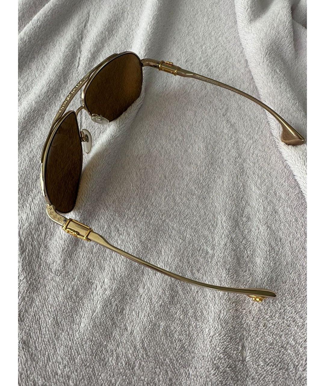 CHROME HEARTS Золотые солнцезащитные очки, фото 4
