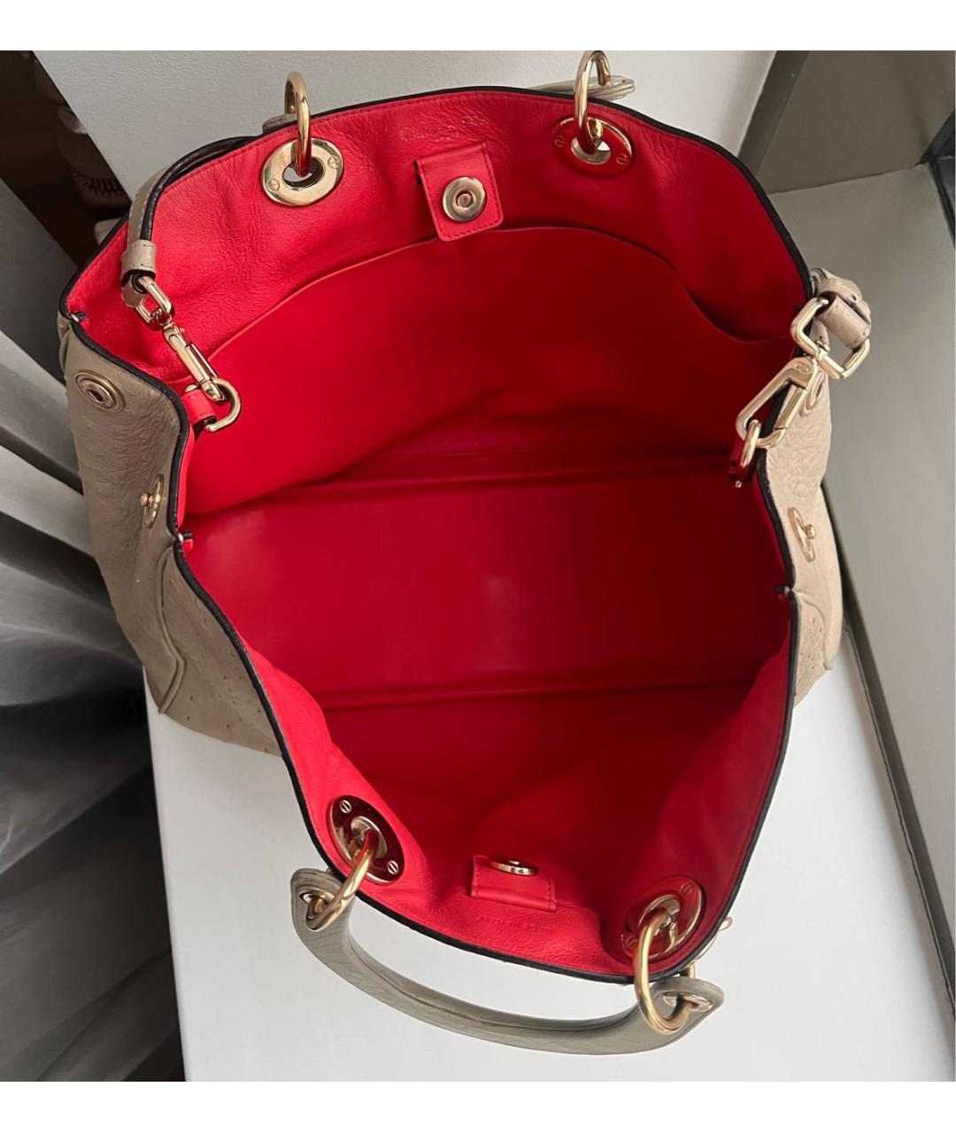 CHRISTIAN DIOR Бежевая сумка с короткими ручками из экзотической кожи, фото 2