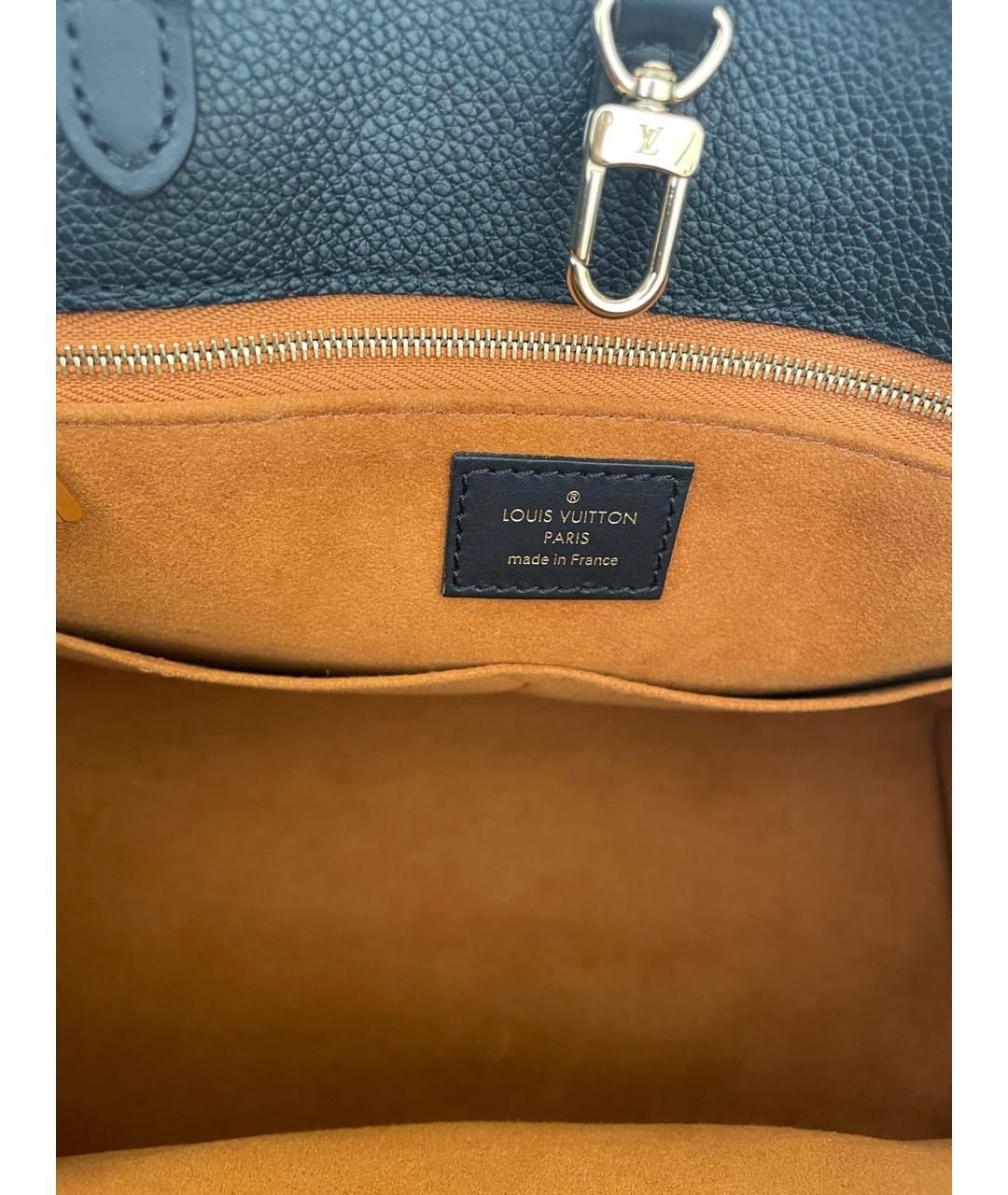 LOUIS VUITTON PRE-OWNED Черная кожаная сумка тоут, фото 3