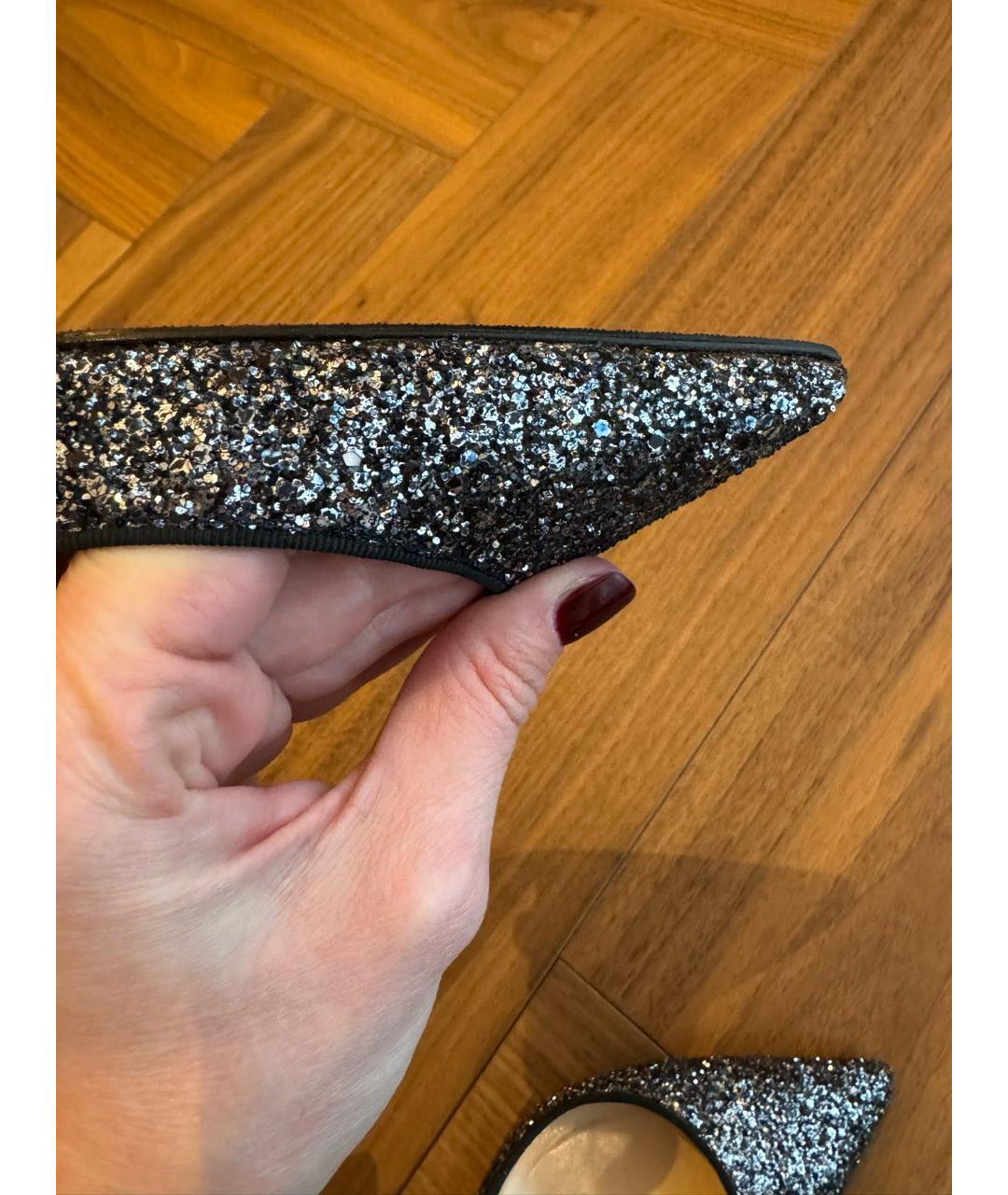 CHRISTIAN LOUBOUTIN Серебряные туфли, фото 8