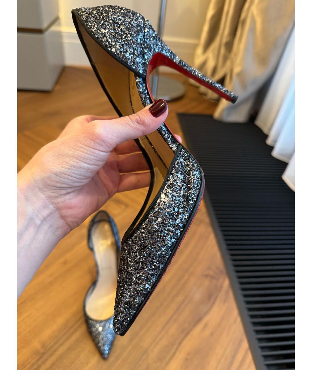CHRISTIAN LOUBOUTIN Серебряные туфли, фото 6