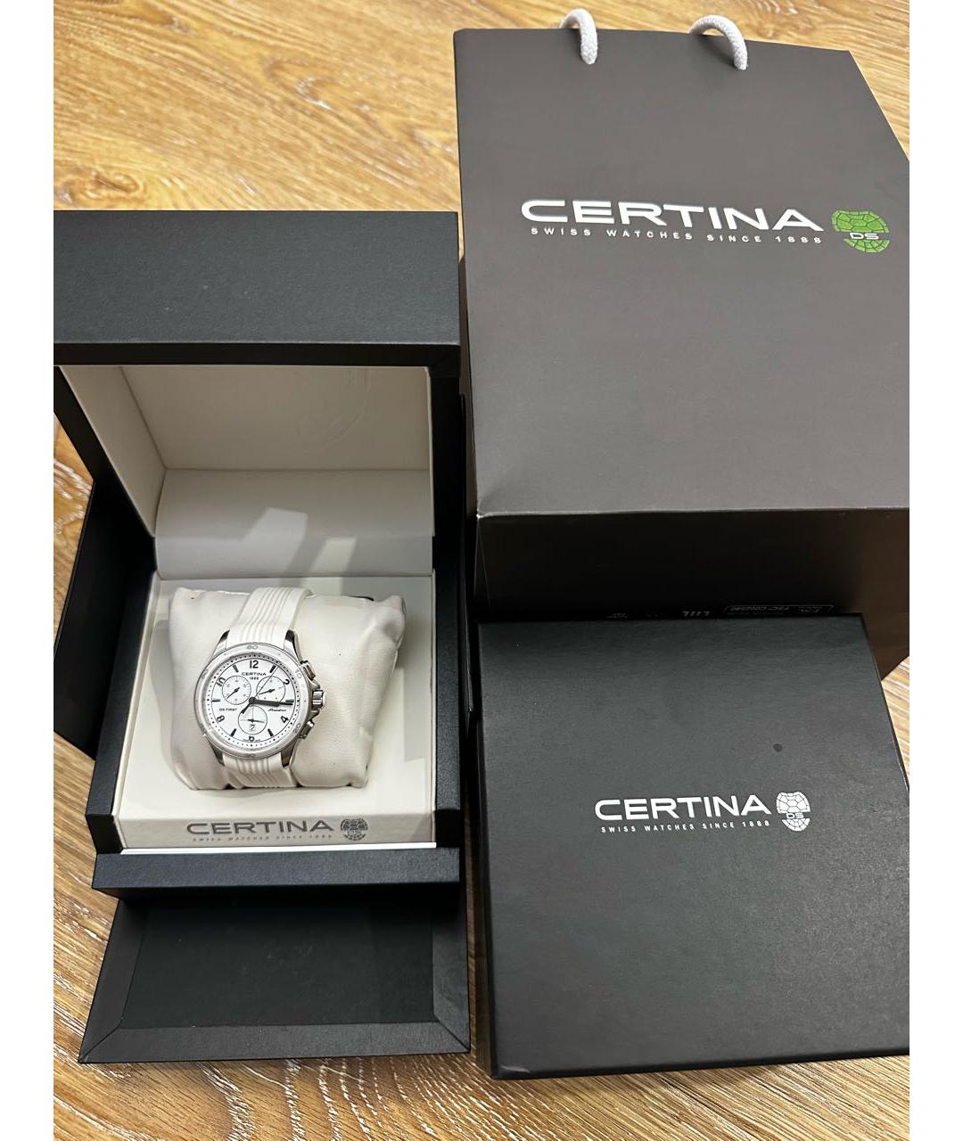 Certina Белые металлические часы, фото 5