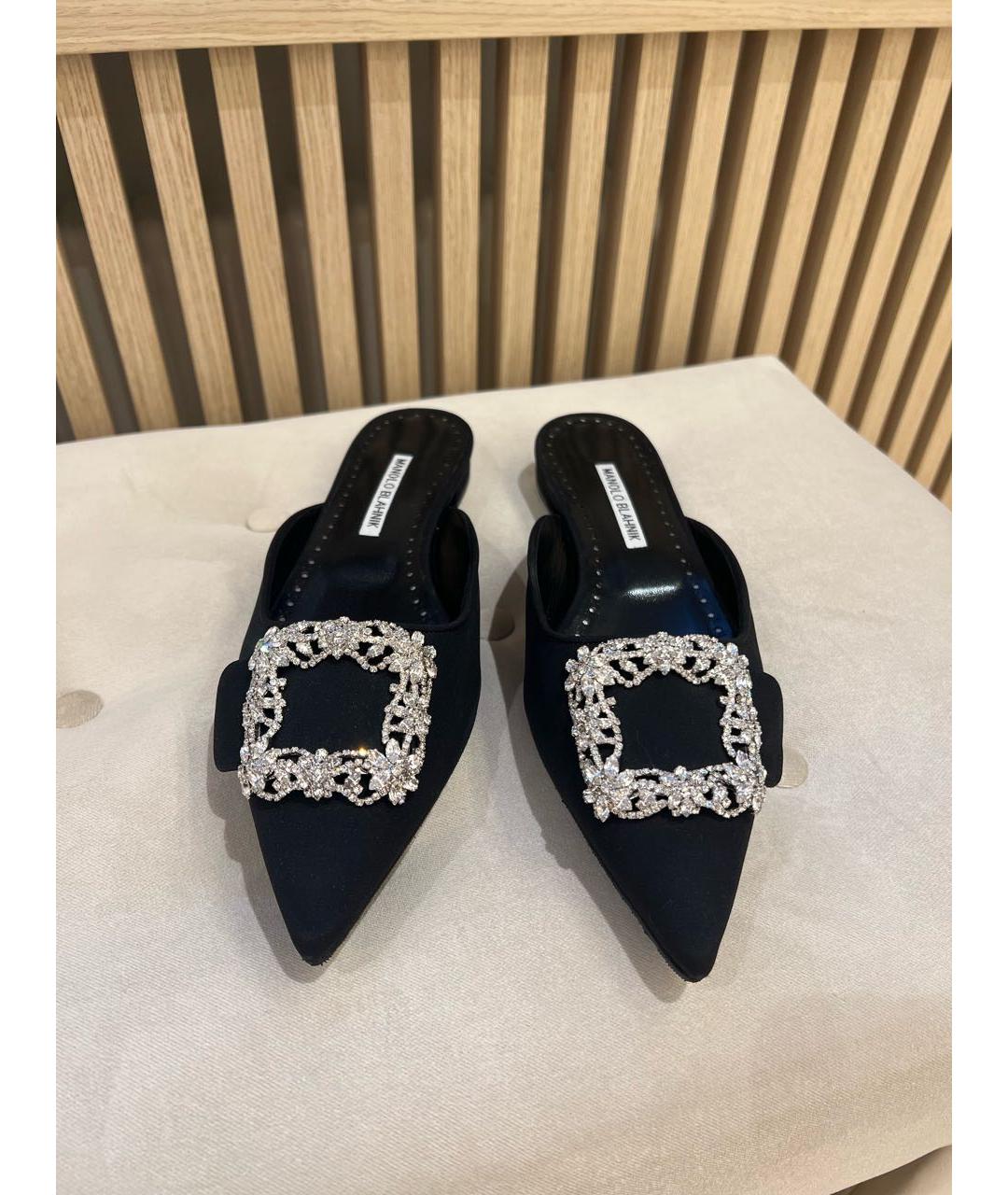 MANOLO BLAHNIK Черные текстильные балетки для женщин – купить в ...