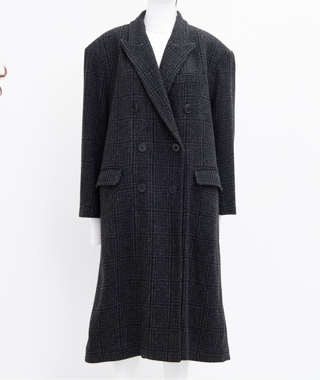 ISABEL MARANT Серое шерстяное пальто, фото 5