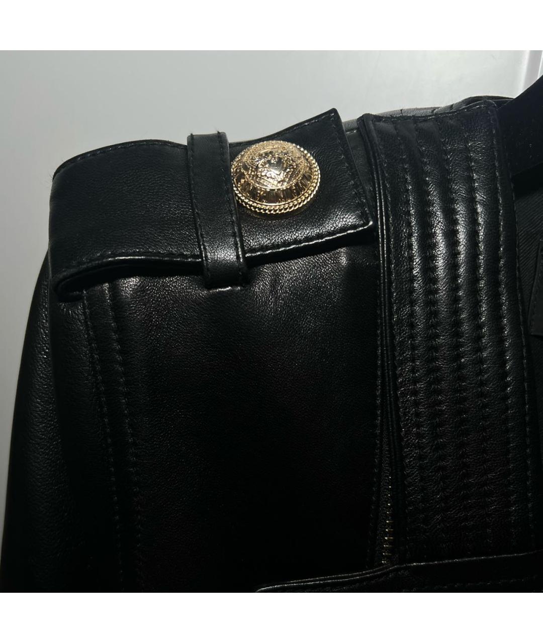BALMAIN Черная кожаная куртка, фото 4
