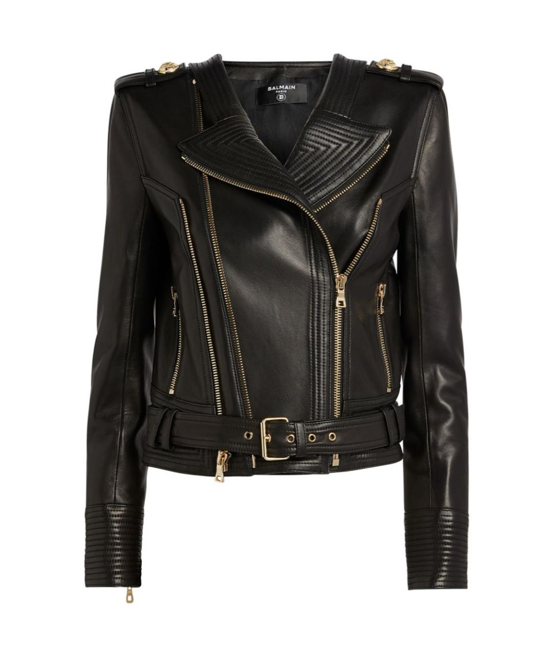 BALMAIN Черная кожаная куртка, фото 6