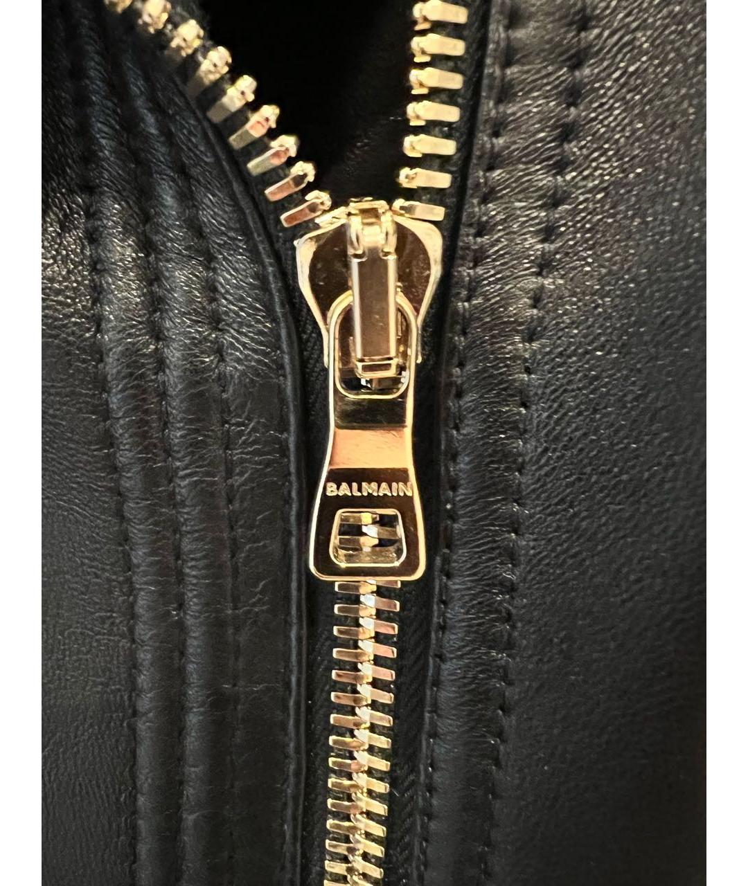 BALMAIN Черная кожаная куртка, фото 5