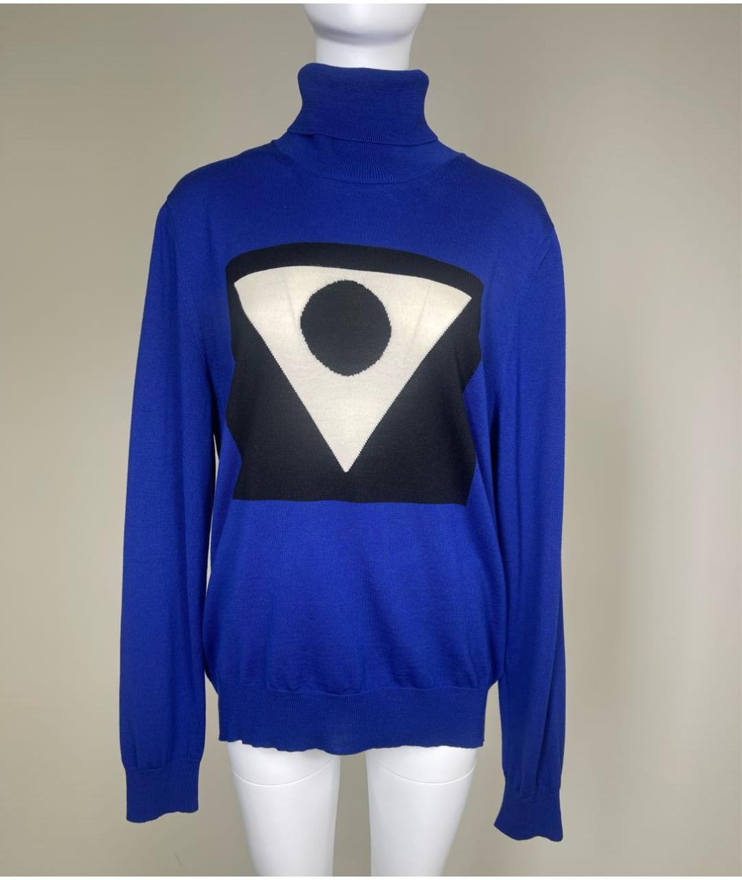 MAISON MARGIELA Синий шерстяной джемпер / свитер, фото 9