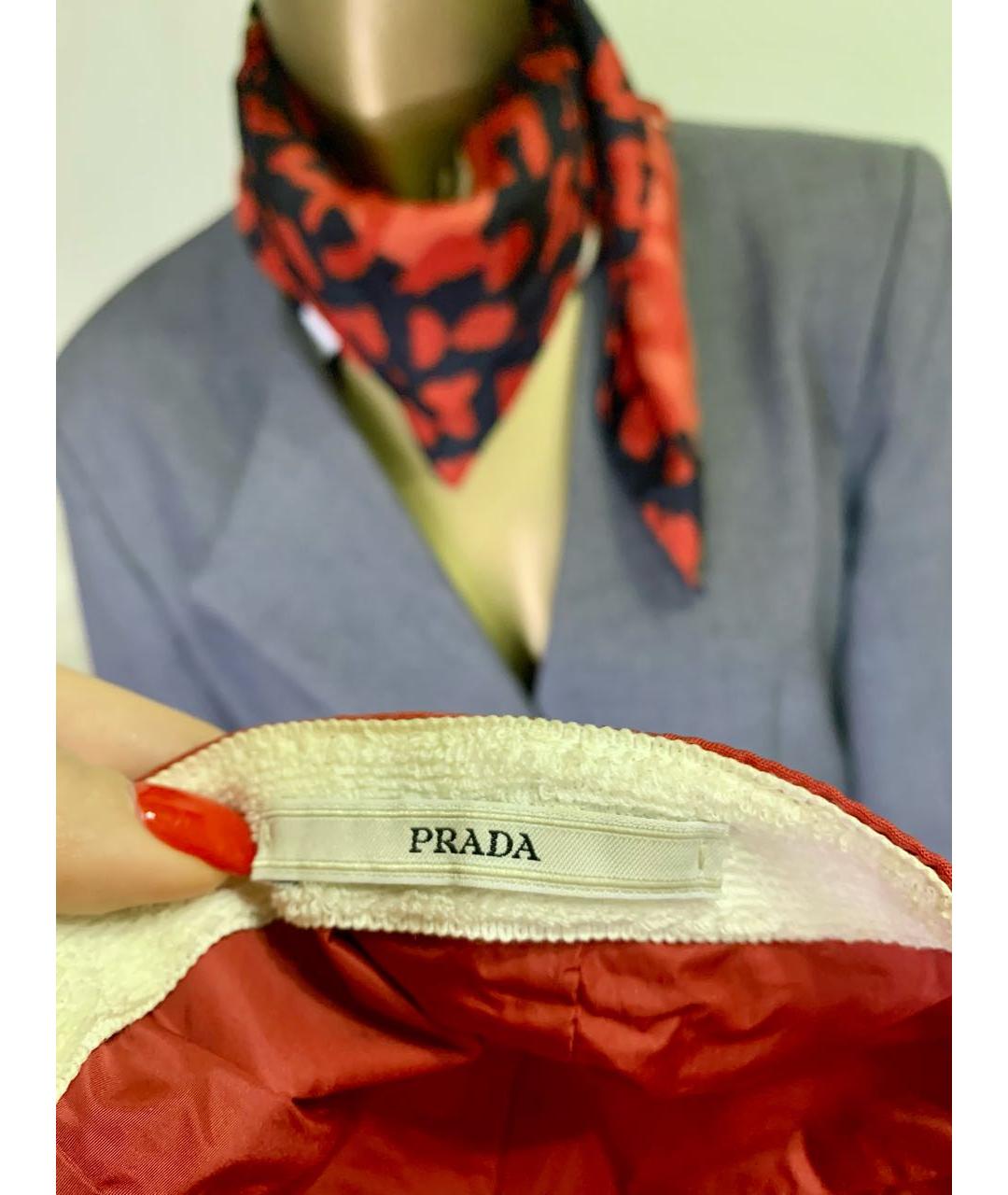 PRADA Красная кепка, фото 4