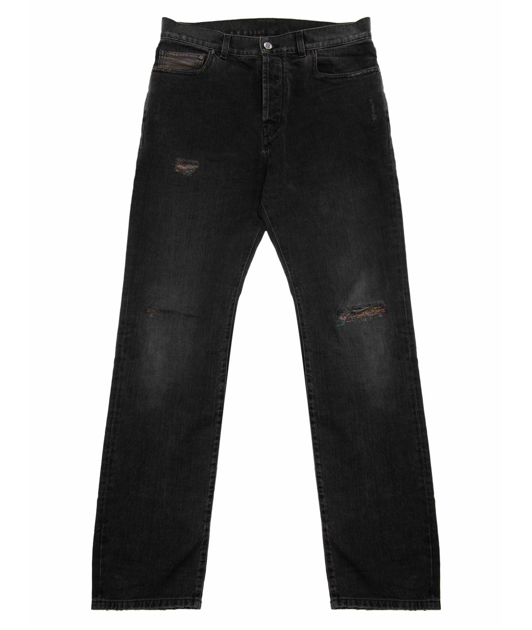 MISSONI Серые хлопковые прямые джинсы, фото 1