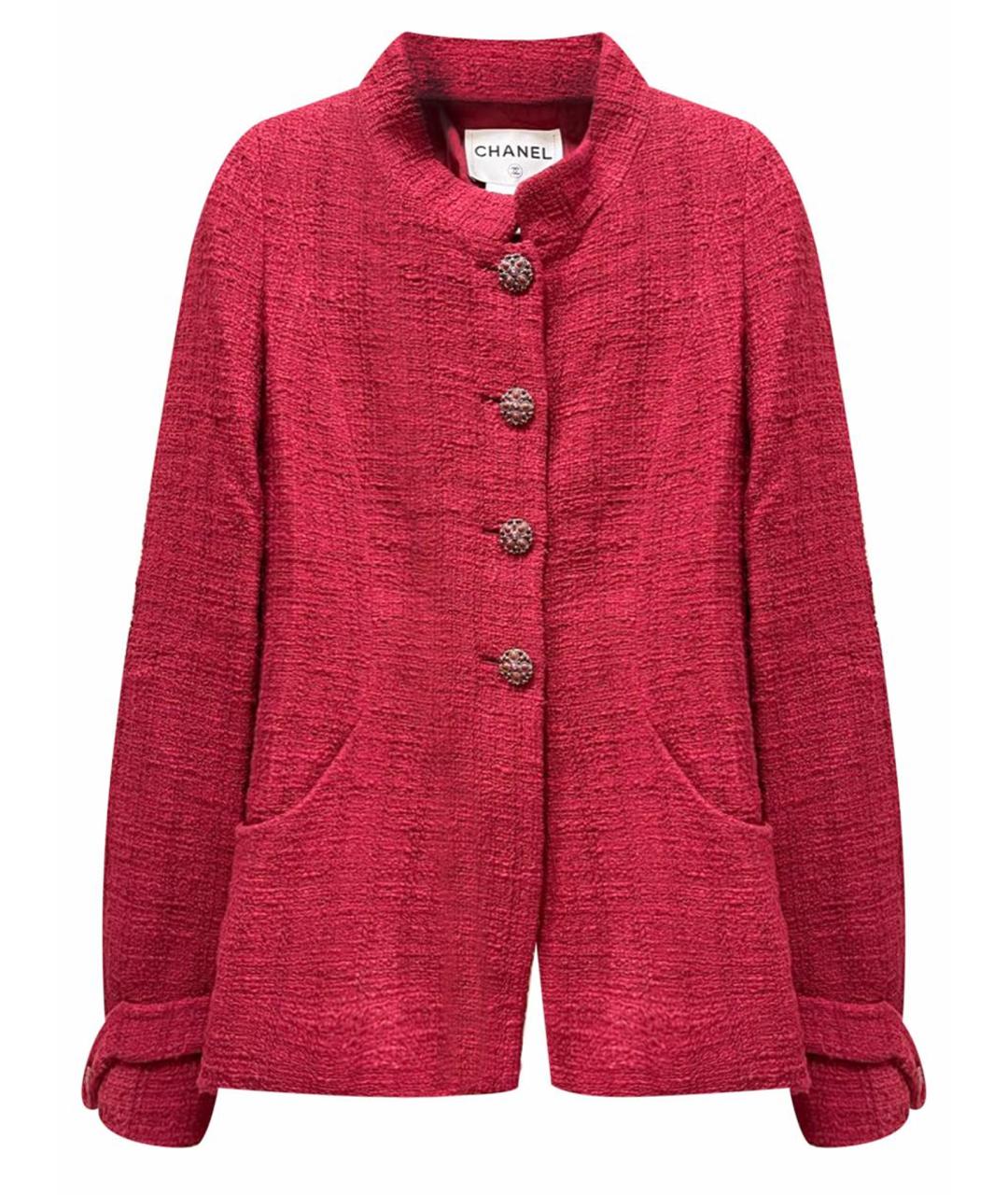 CHANEL PRE-OWNED Красный твидовый жакет/пиджак, фото 1