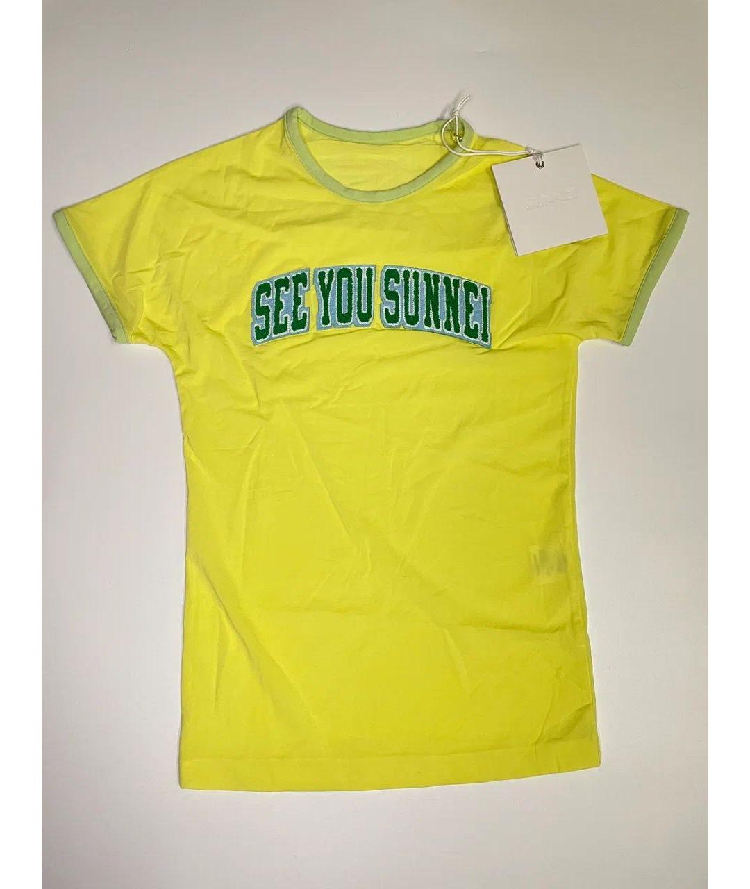SUNNEI Желтая полиэстеровая футболка, фото 9