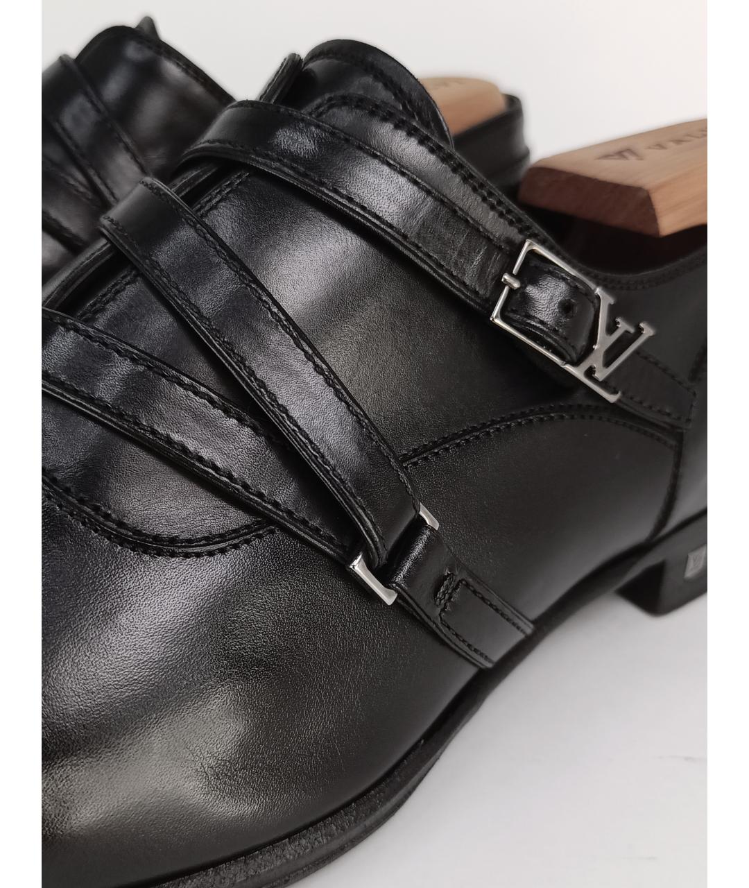 LOUIS VUITTON Черные кожаные туфли, фото 9