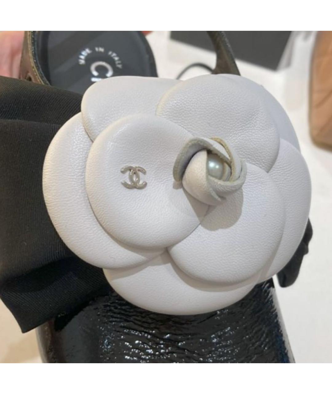 CHANEL Черные кожаные туфли, фото 4