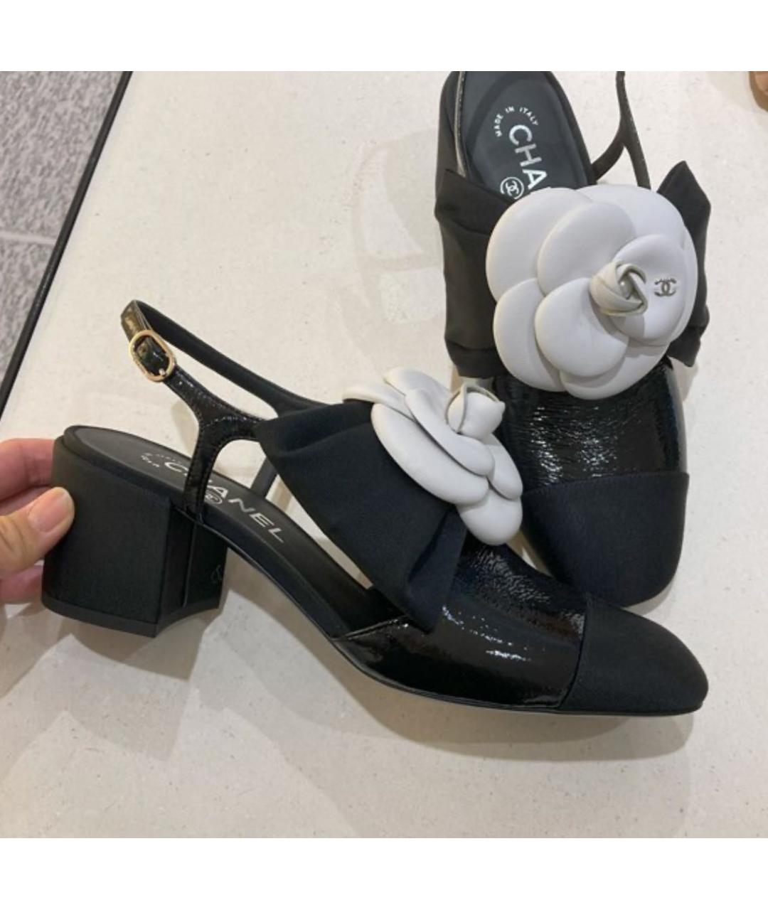 CHANEL Черные кожаные туфли, фото 5