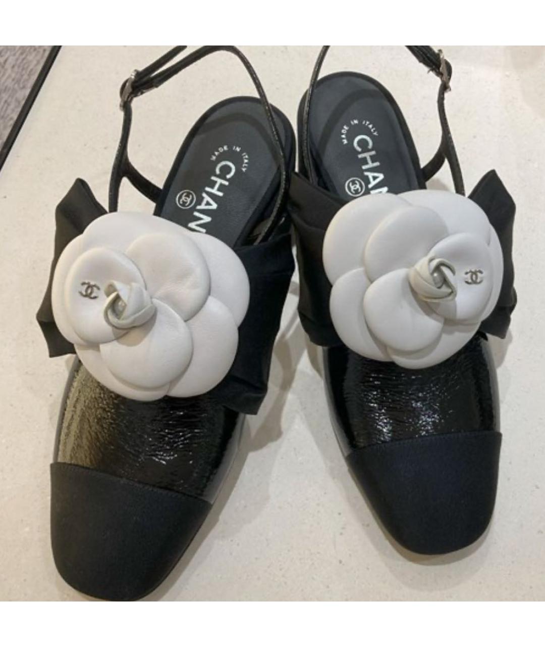 CHANEL Черные кожаные туфли, фото 3