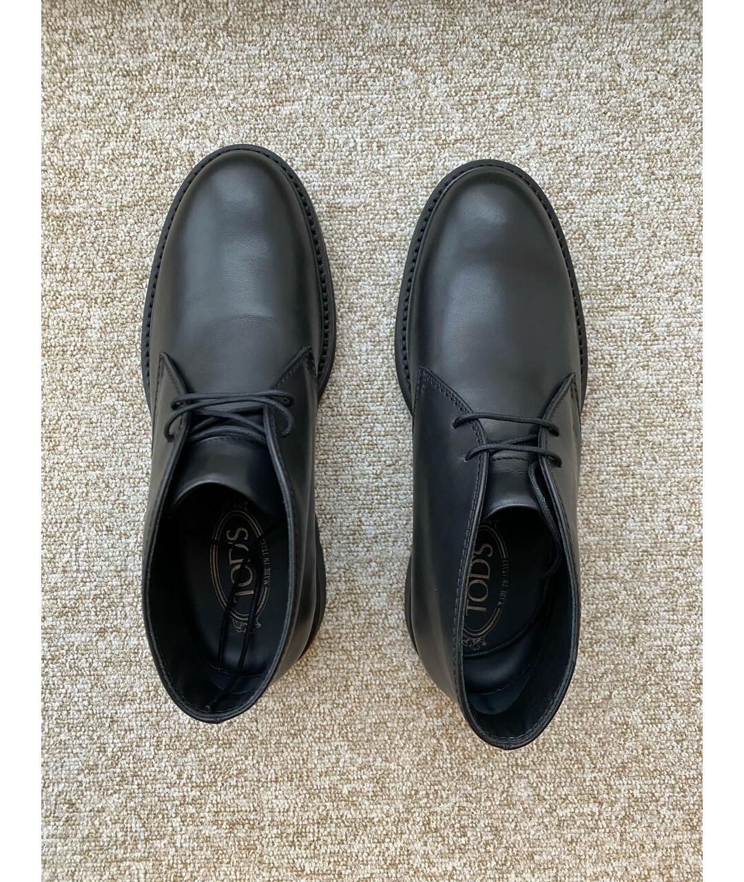TOD'S Черные кожаные высокие ботинки, фото 3