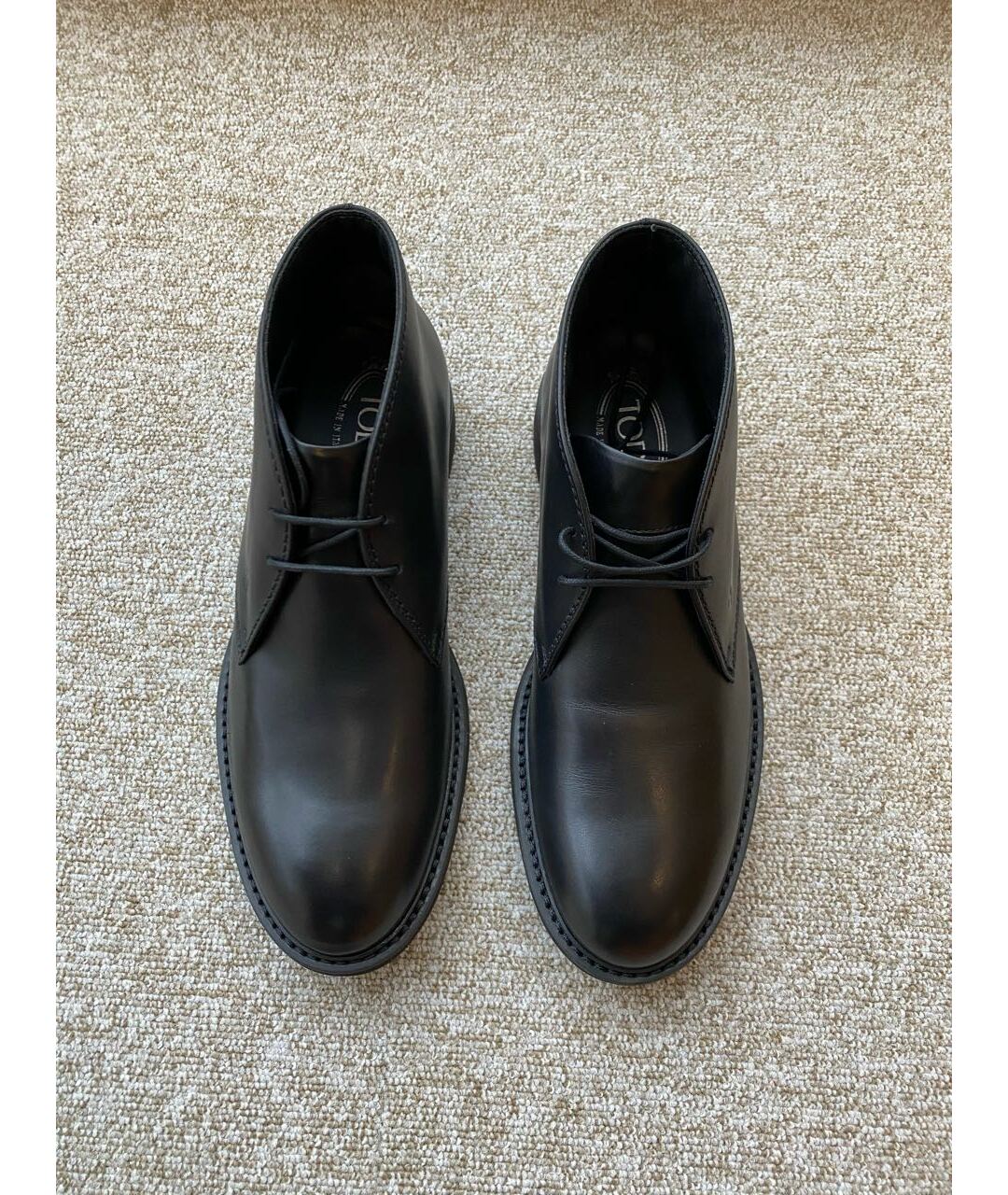 TOD'S Черные кожаные высокие ботинки, фото 2