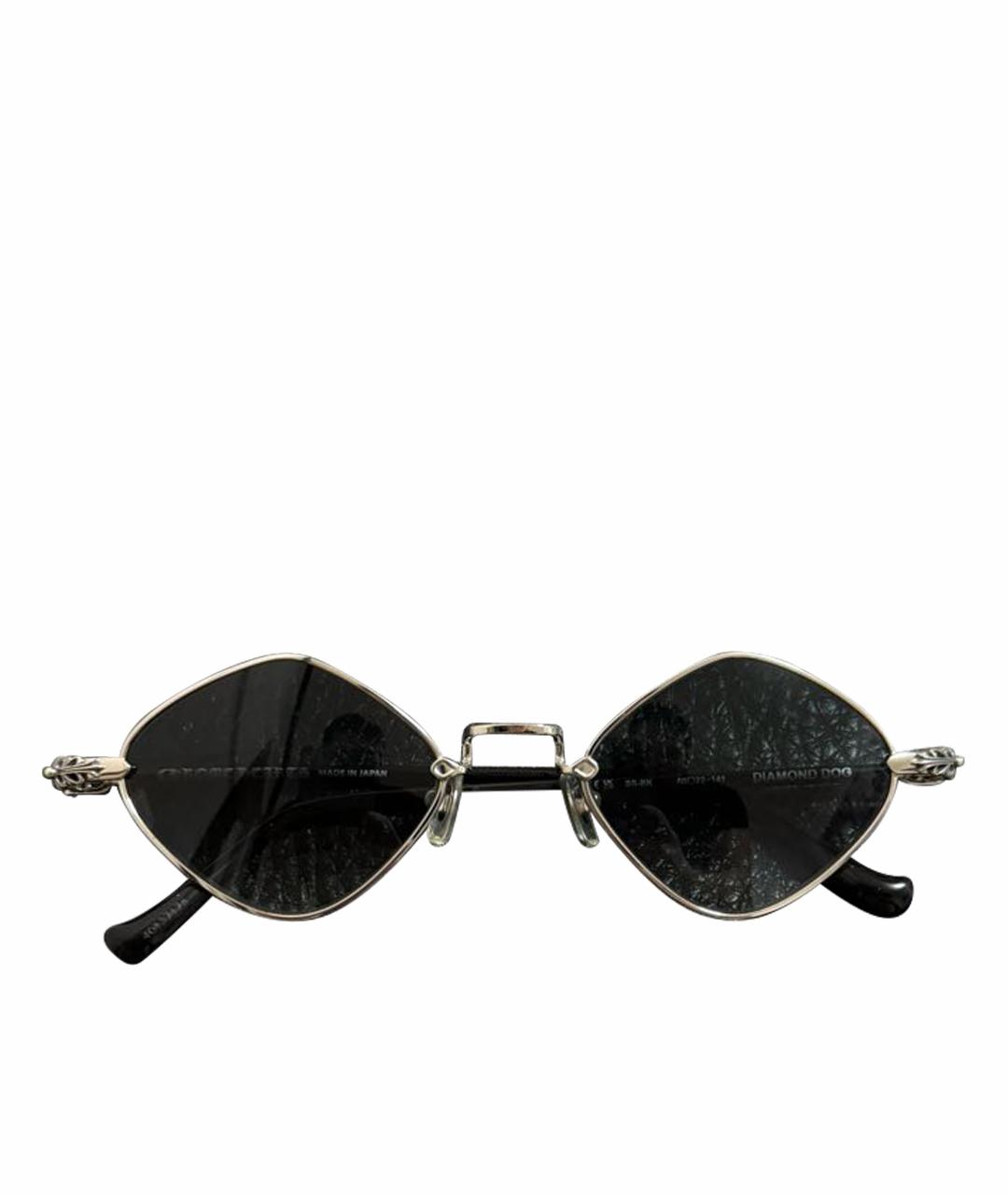 CHROME HEARTS Серые металлические солнцезащитные очки для женщин ...