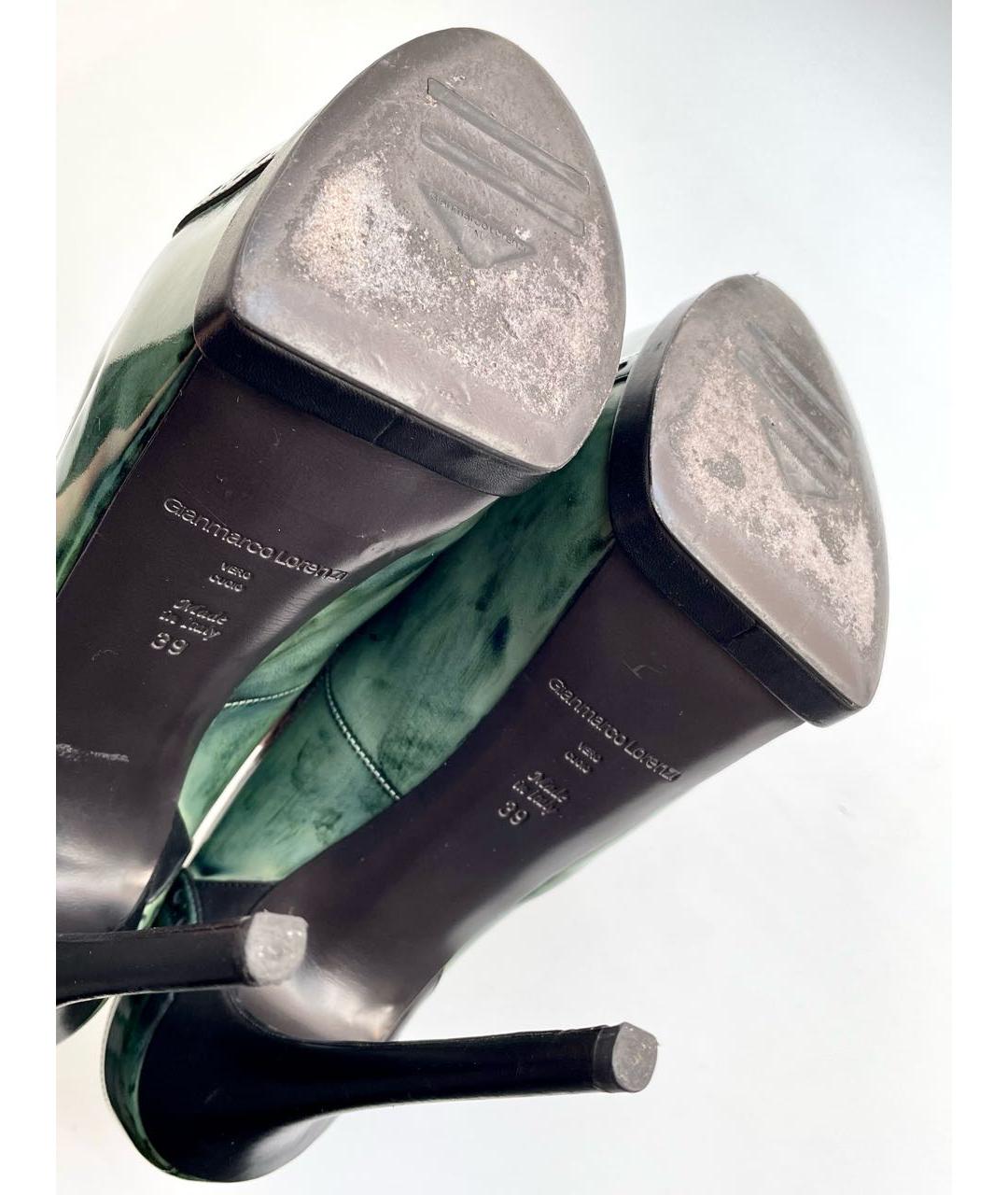 GIAN MARCO LORENZI Зеленые кожаные туфли, фото 8