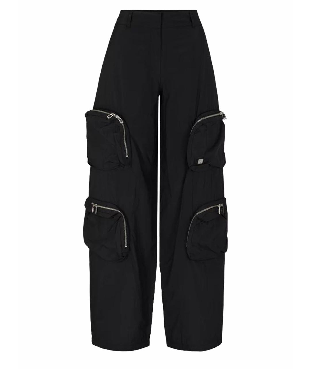 HUGO BOSS Черные полиамидовые брюки широкие, фото 1