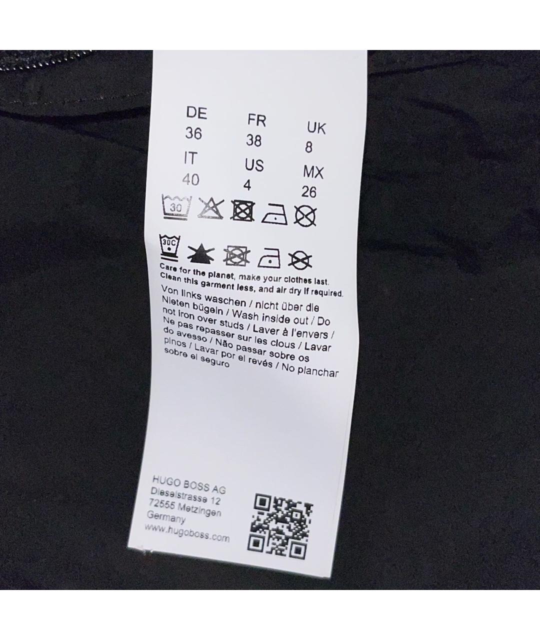 HUGO BOSS Черные полиамидовые брюки широкие, фото 5