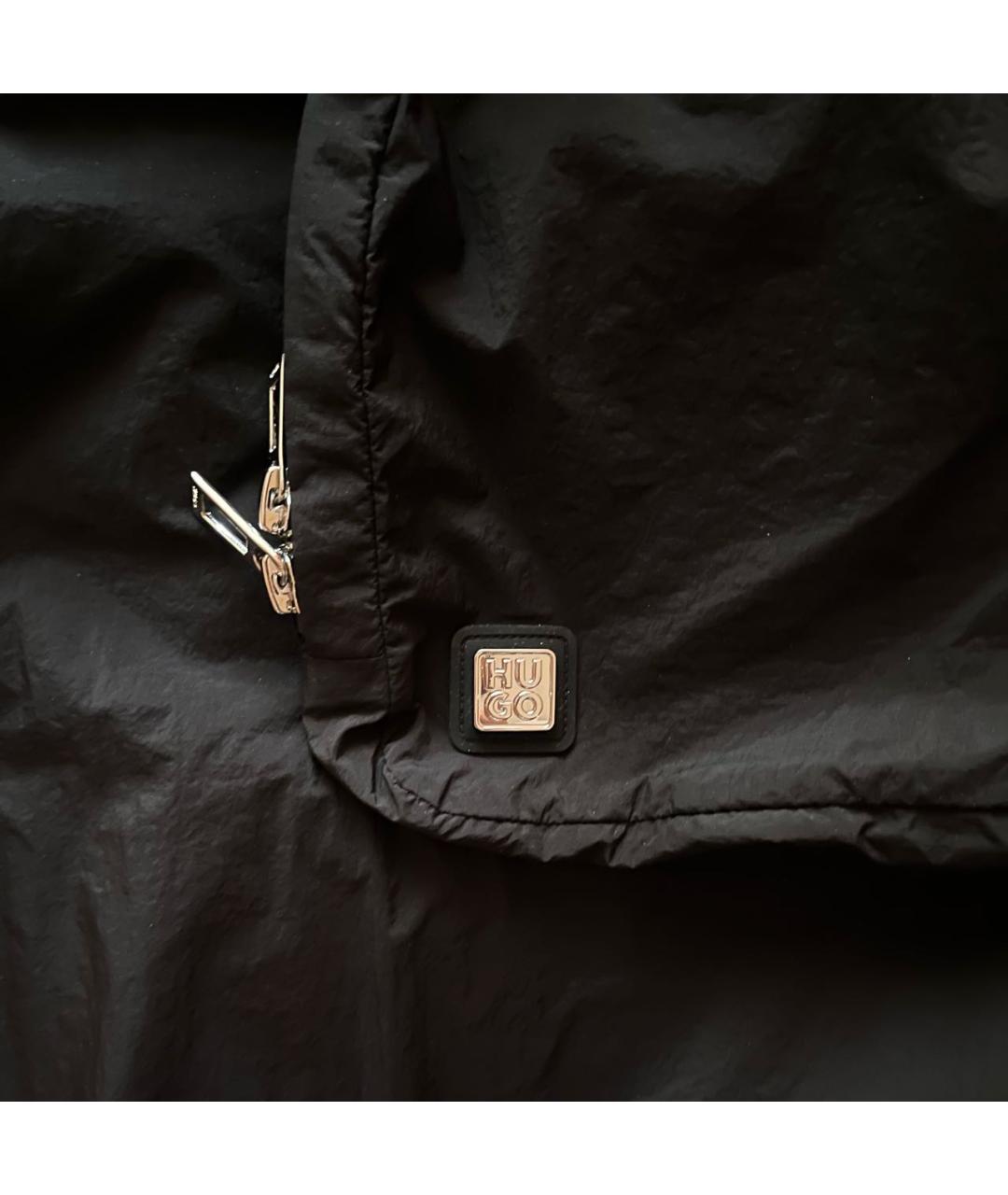 HUGO BOSS Черные полиамидовые брюки широкие, фото 4