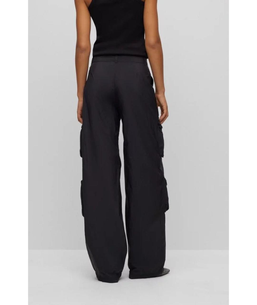 HUGO BOSS Черные полиамидовые брюки широкие, фото 2