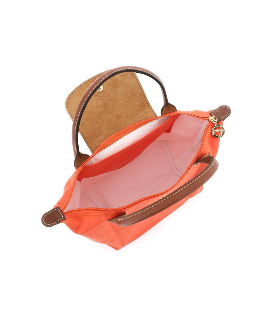 LONGCHAMP Оранжевая кожаная сумка тоут, фото 5