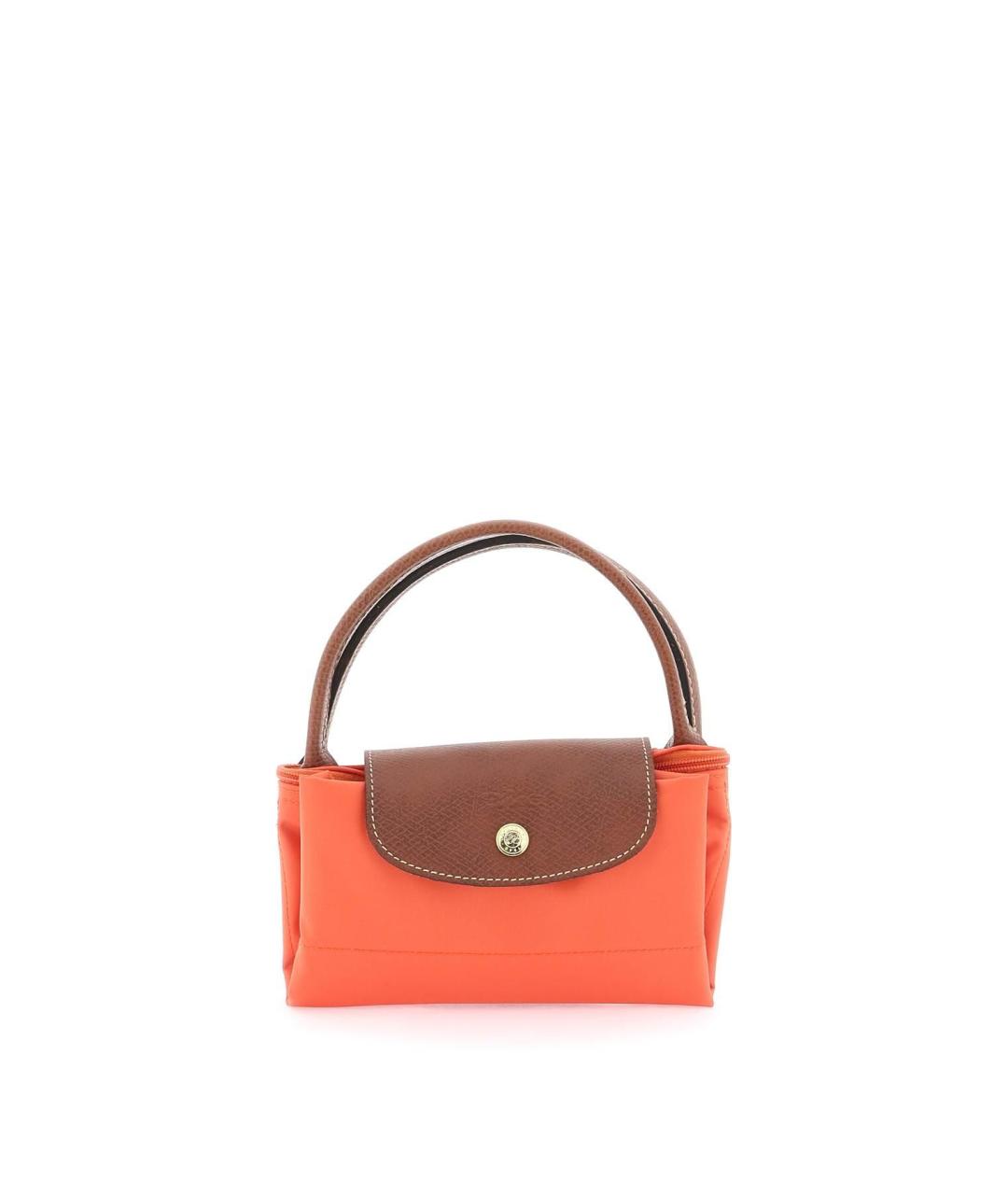 LONGCHAMP Оранжевая кожаная сумка тоут, фото 6