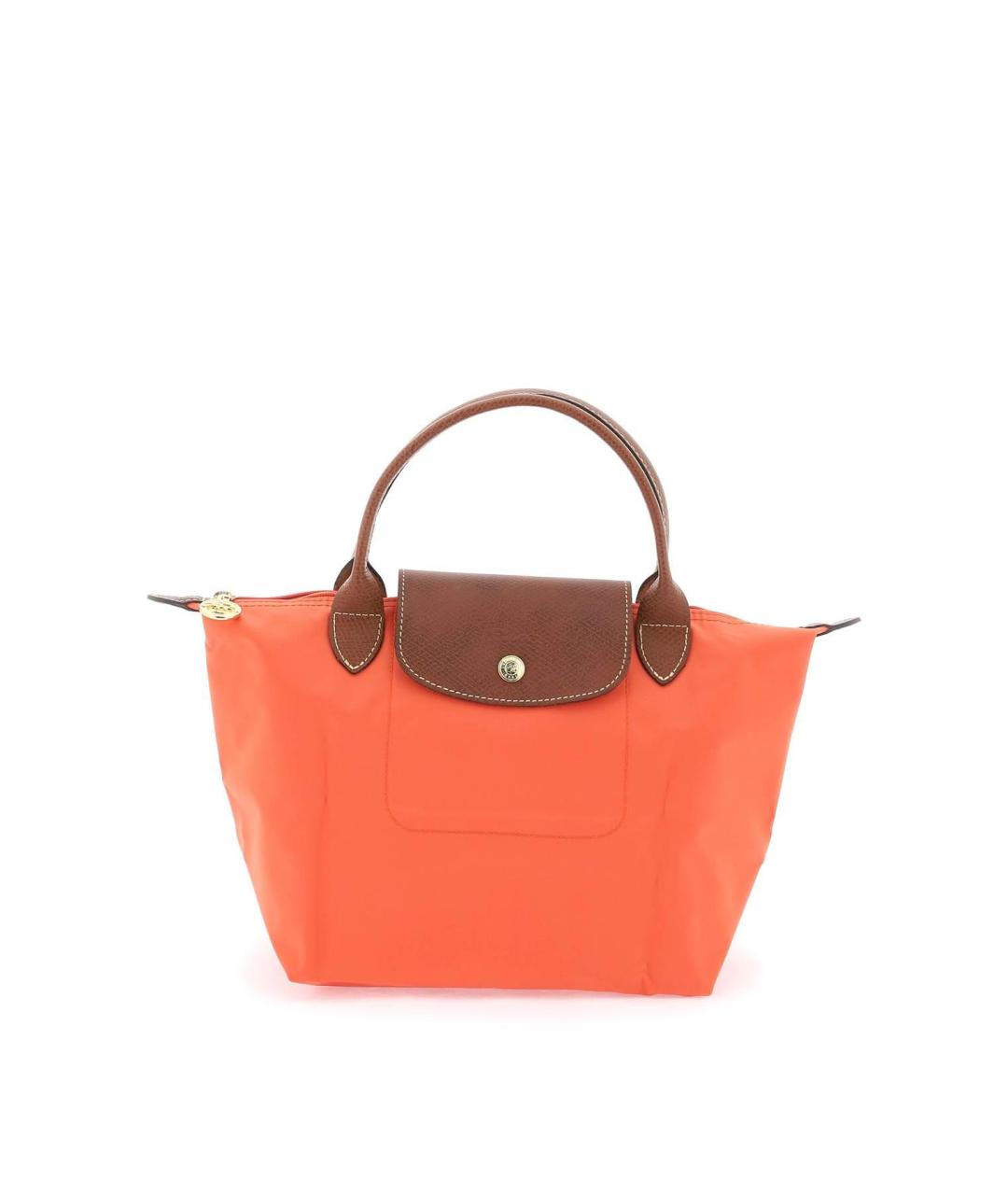 LONGCHAMP Оранжевая кожаная сумка тоут, фото 2