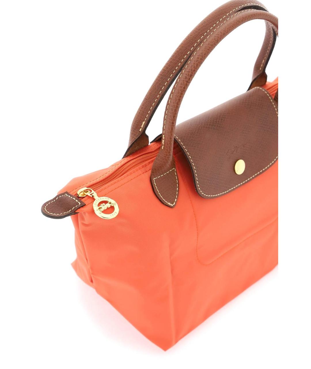 LONGCHAMP Оранжевая кожаная сумка тоут, фото 4