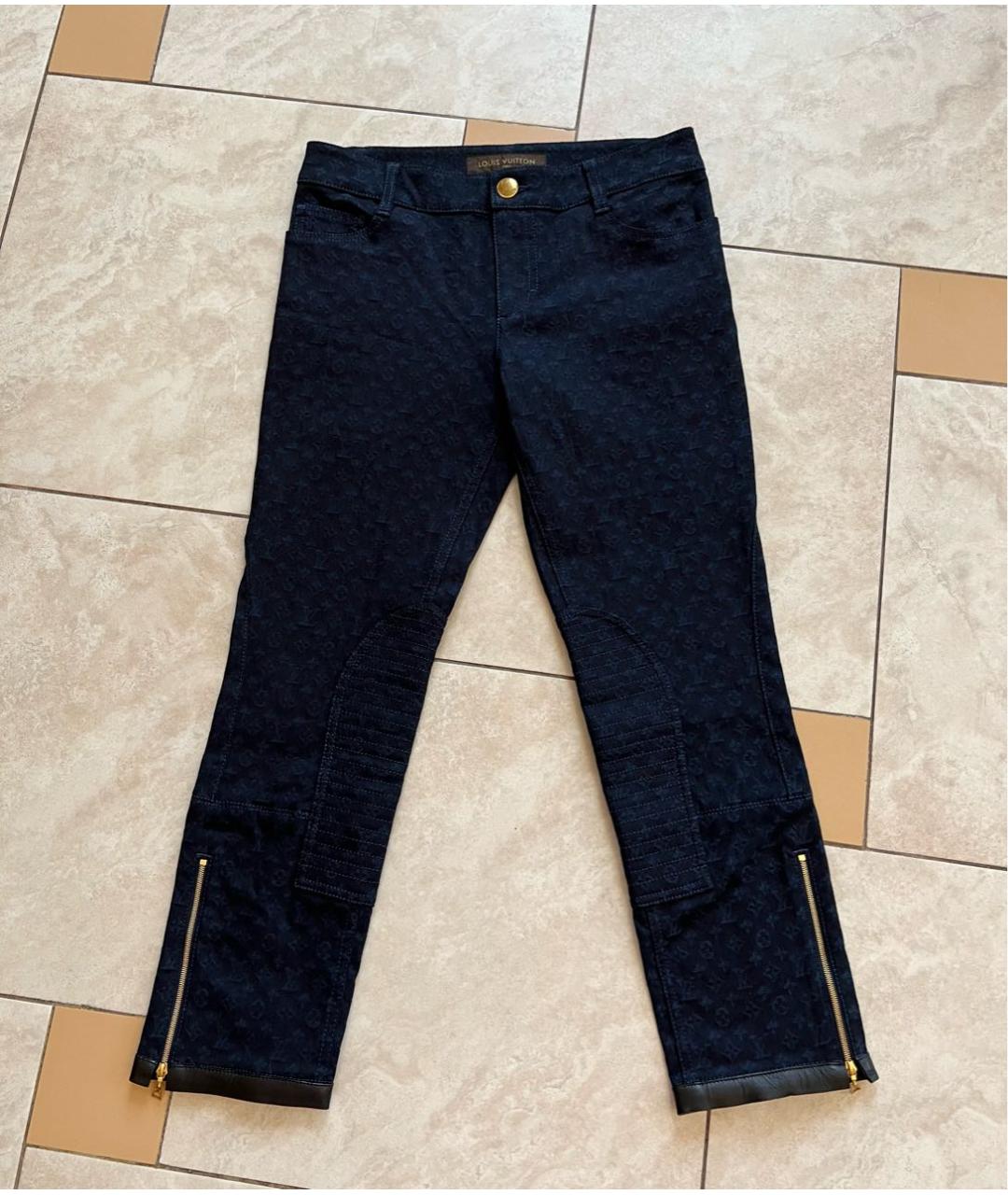 LOUIS VUITTON Темно-синие хлопко-эластановые джинсы слим, фото 8