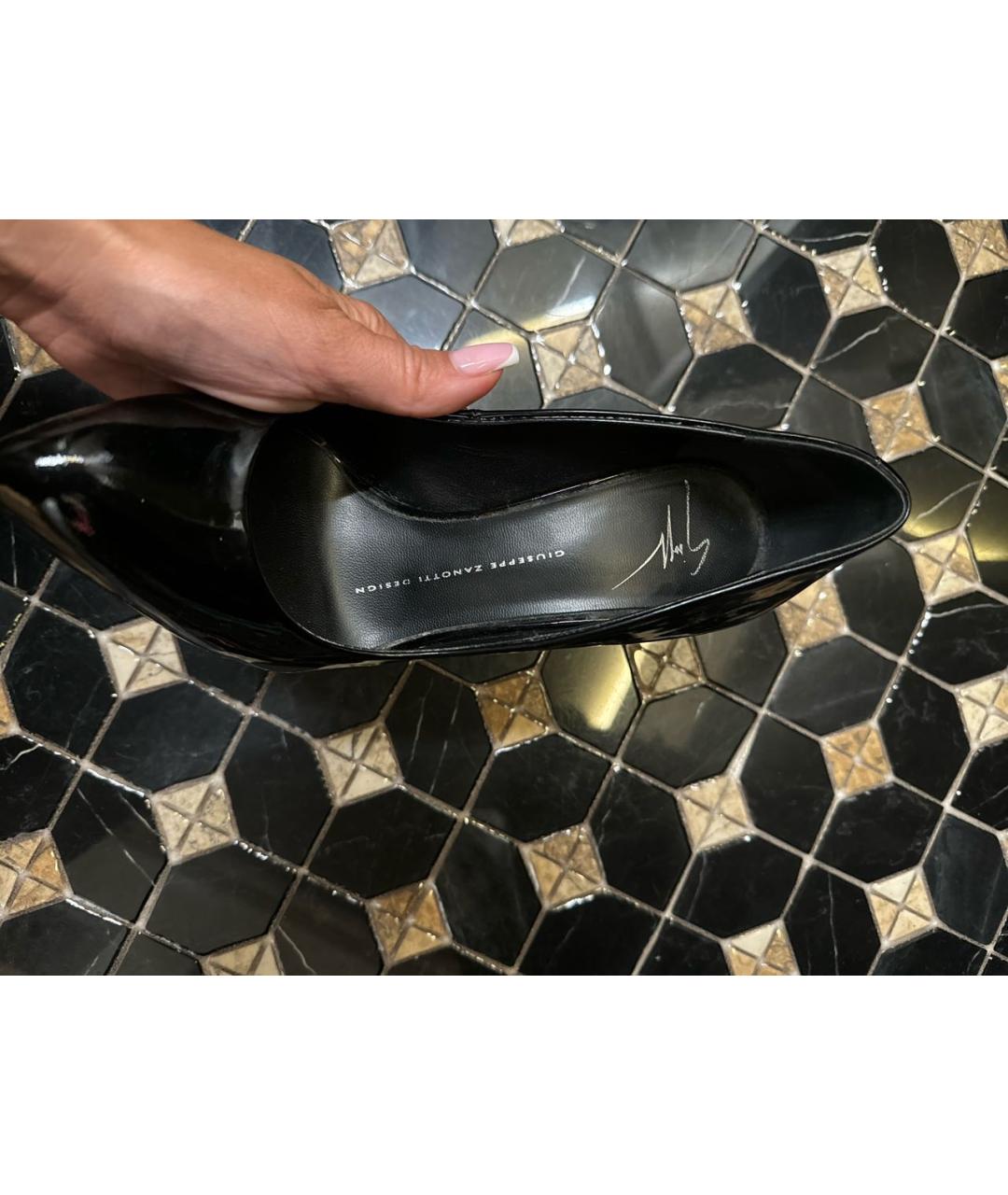 GIUSEPPE ZANOTTI DESIGN Черные туфли из лакированной кожи, фото 5