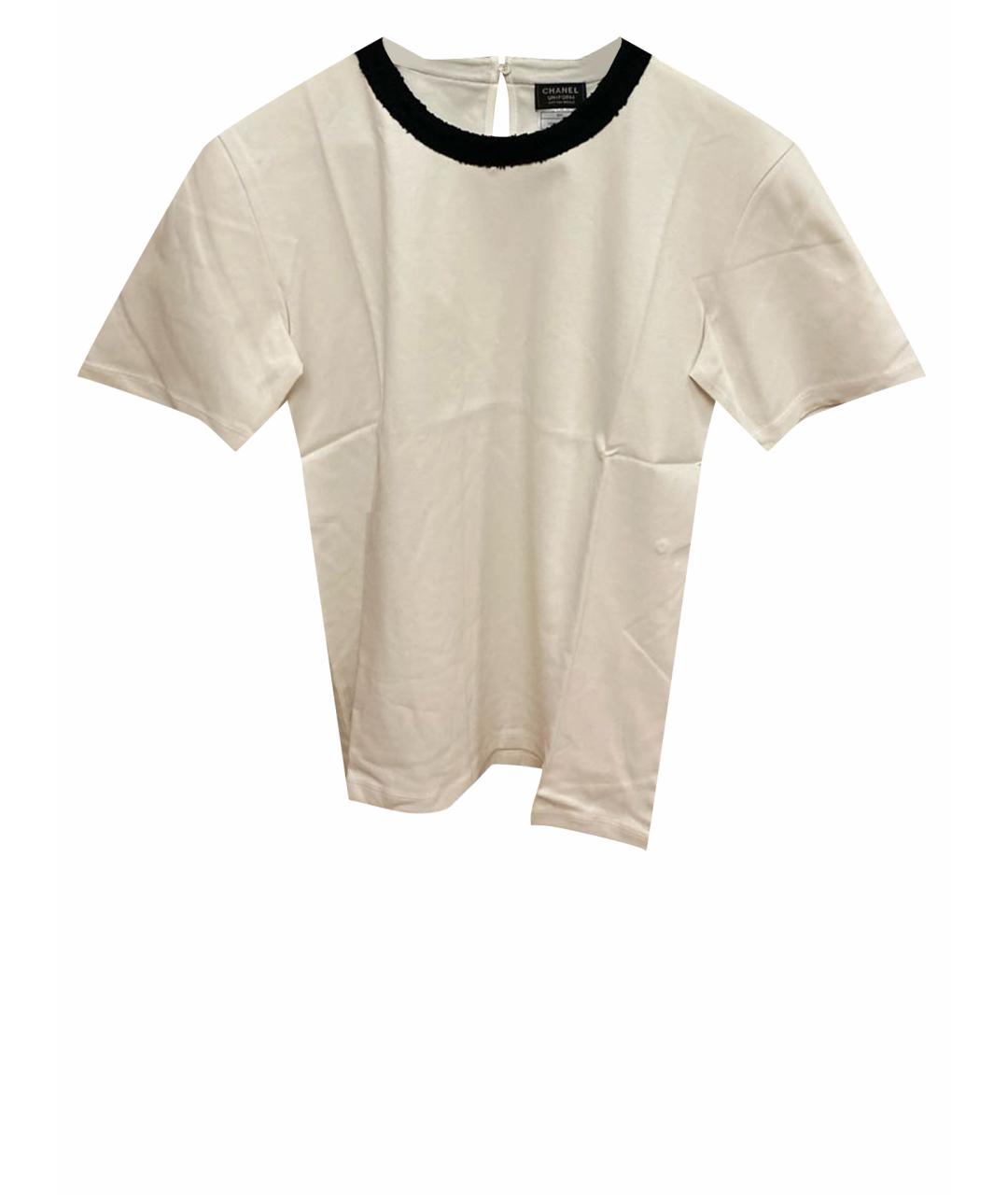CHANEL PRE-OWNED Белая хлопковая футболка, фото 1