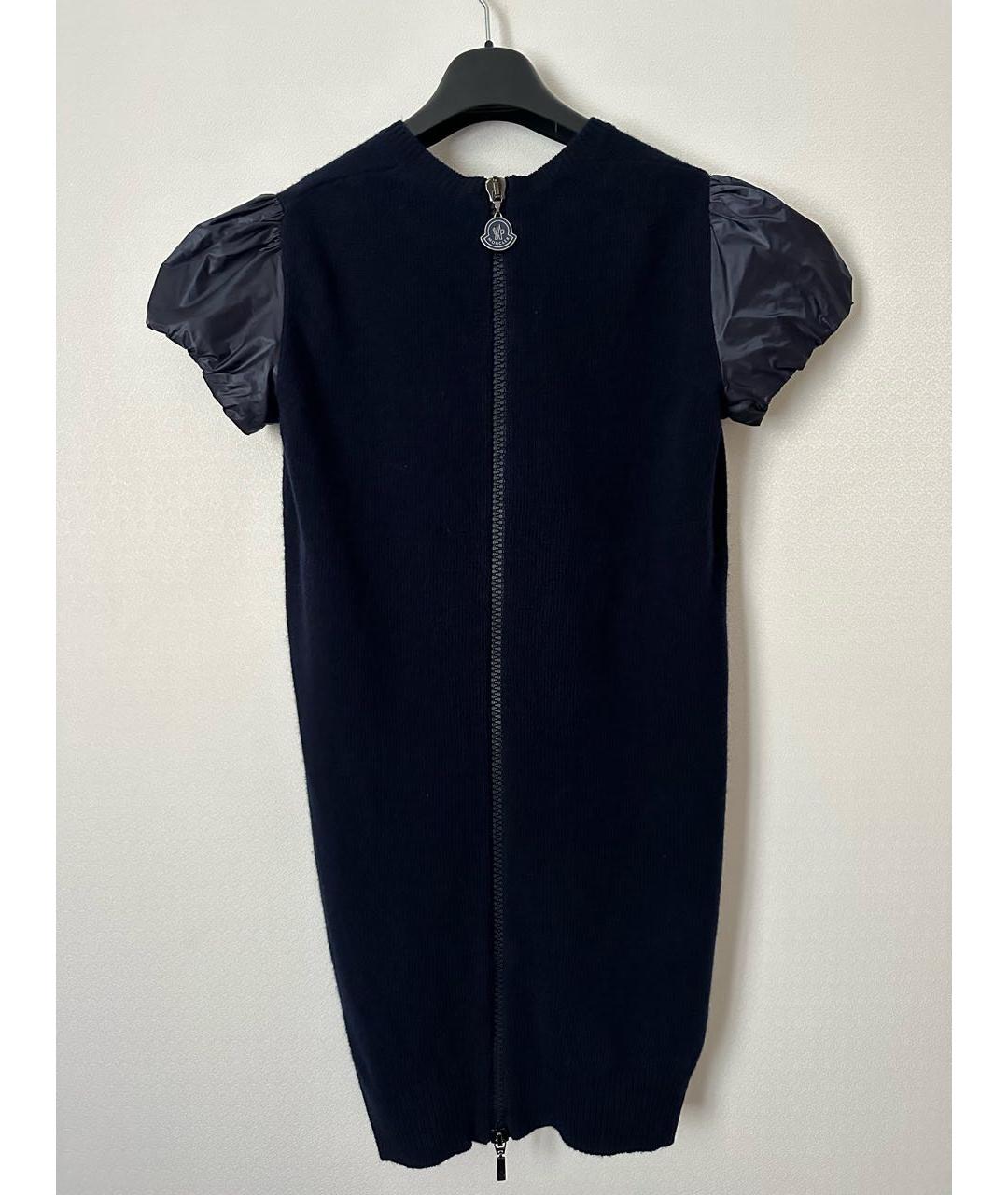 MONCLER Темно-синее шерстяное платье, фото 2