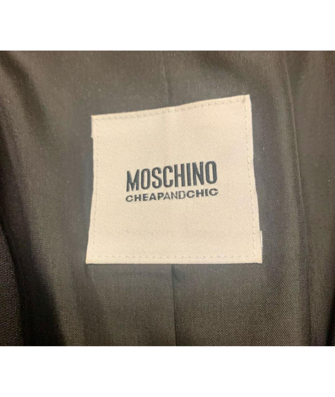 MOSCHINO Черный ацетатный костюм с брюками, фото 3